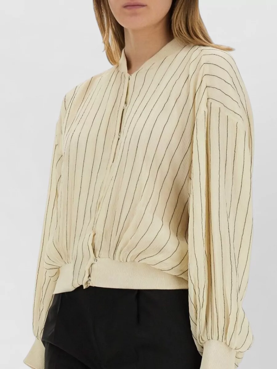 Alysi Silk Oversized Bomber Jacket
