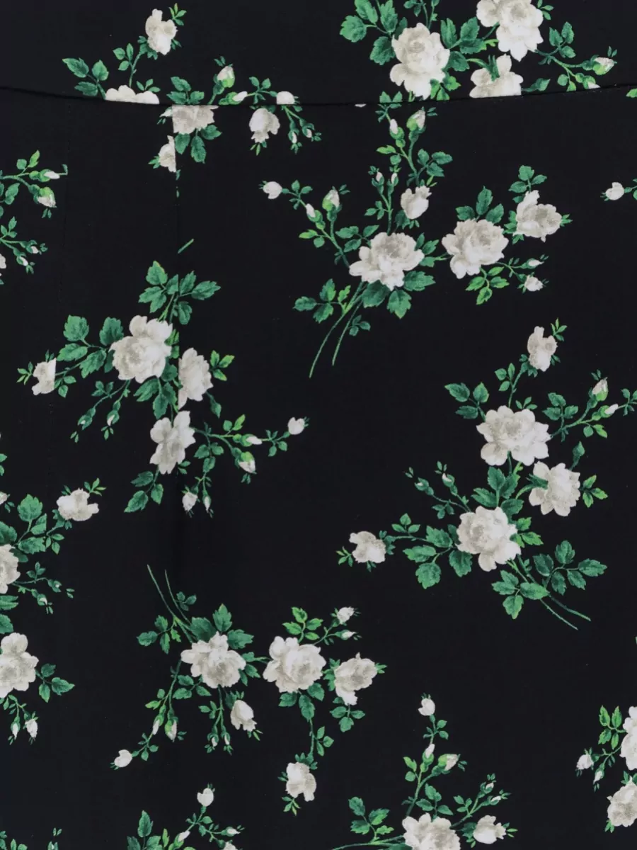 Dolce&Gabbana Silk Floral Print Midi Skirt