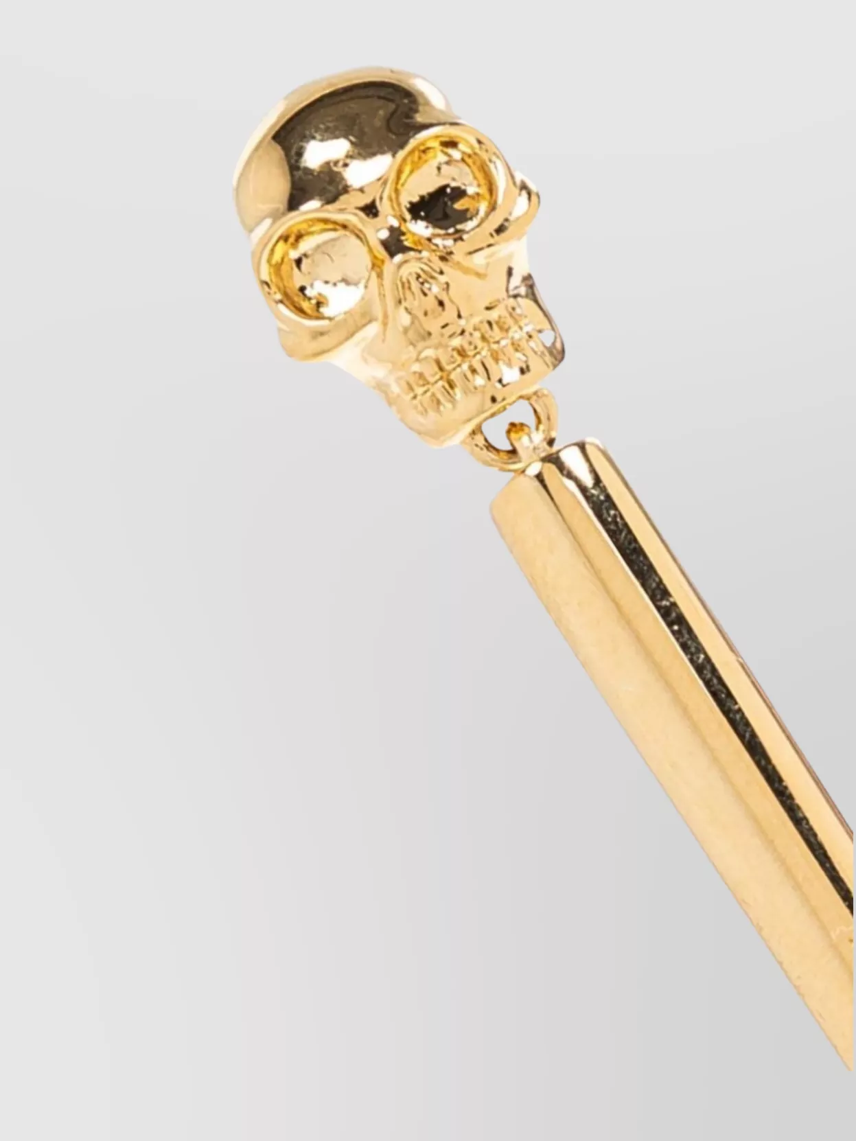 Alexander Mcqueen Pair Of Gold-Tone Skull Drop Earrings