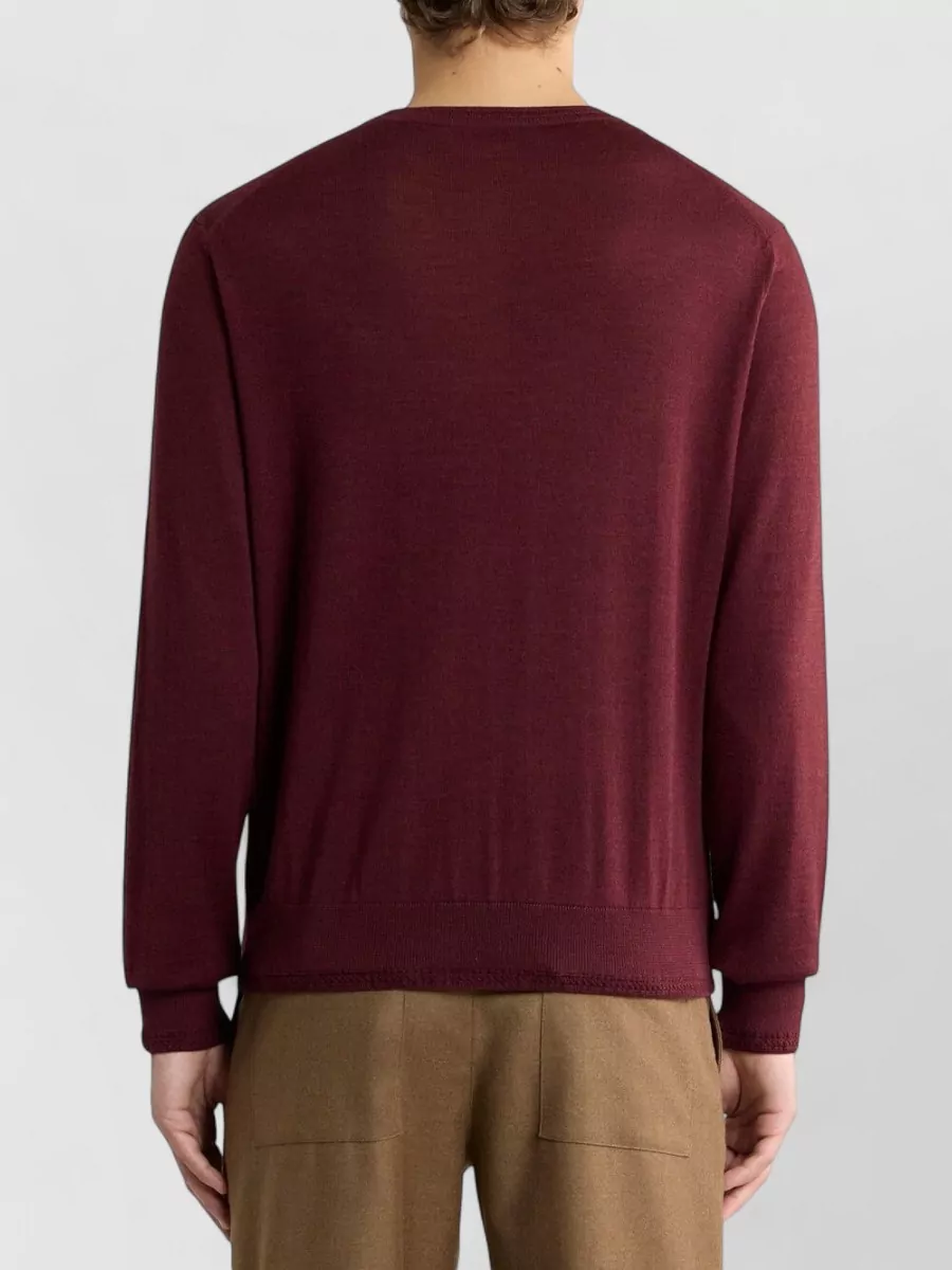 Etro Silk Wool Ribbed Crewneck Jumper