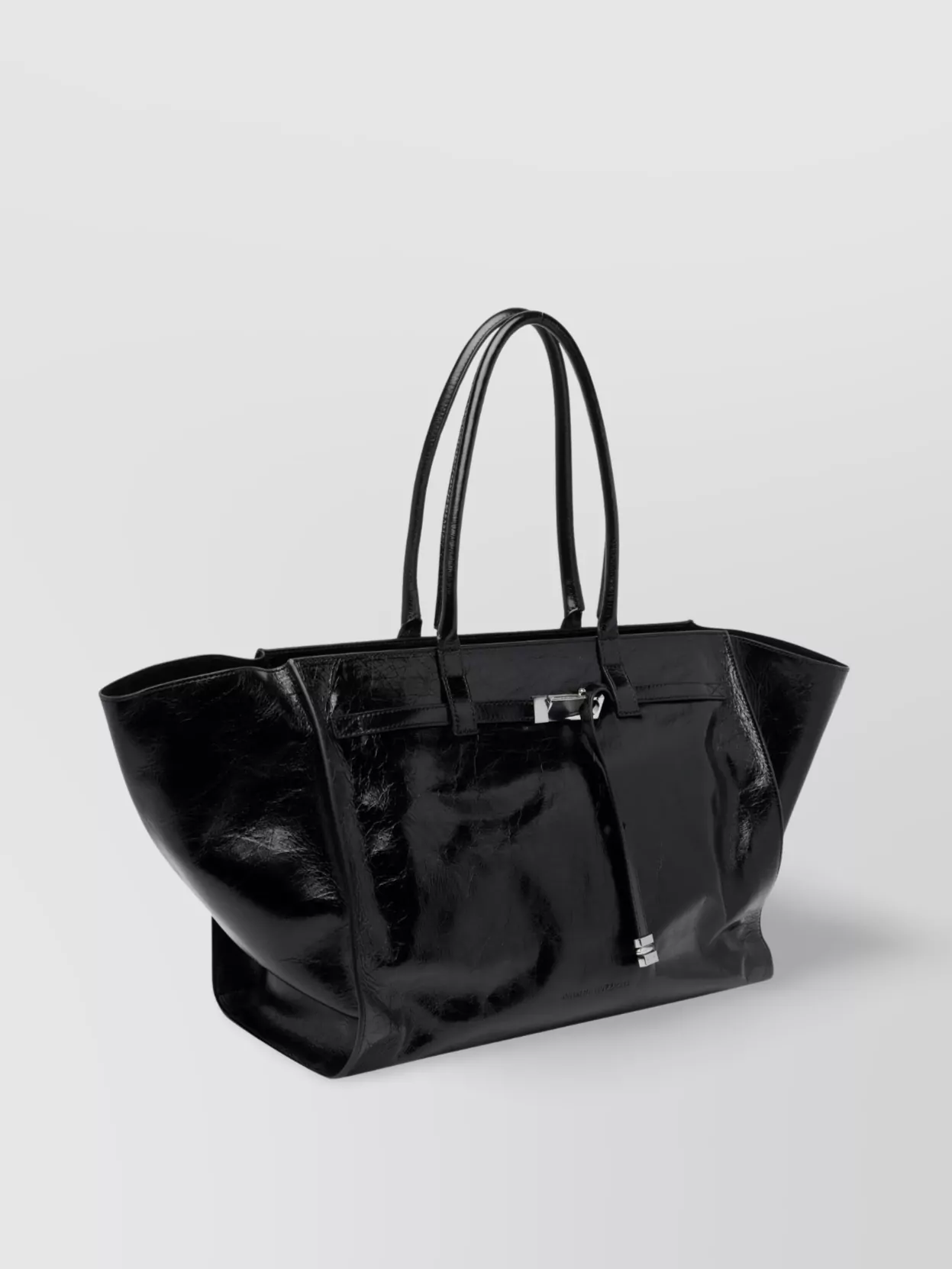 Benedetta Bruzziches Glossy Finish Shoulder Bag With Front Strap