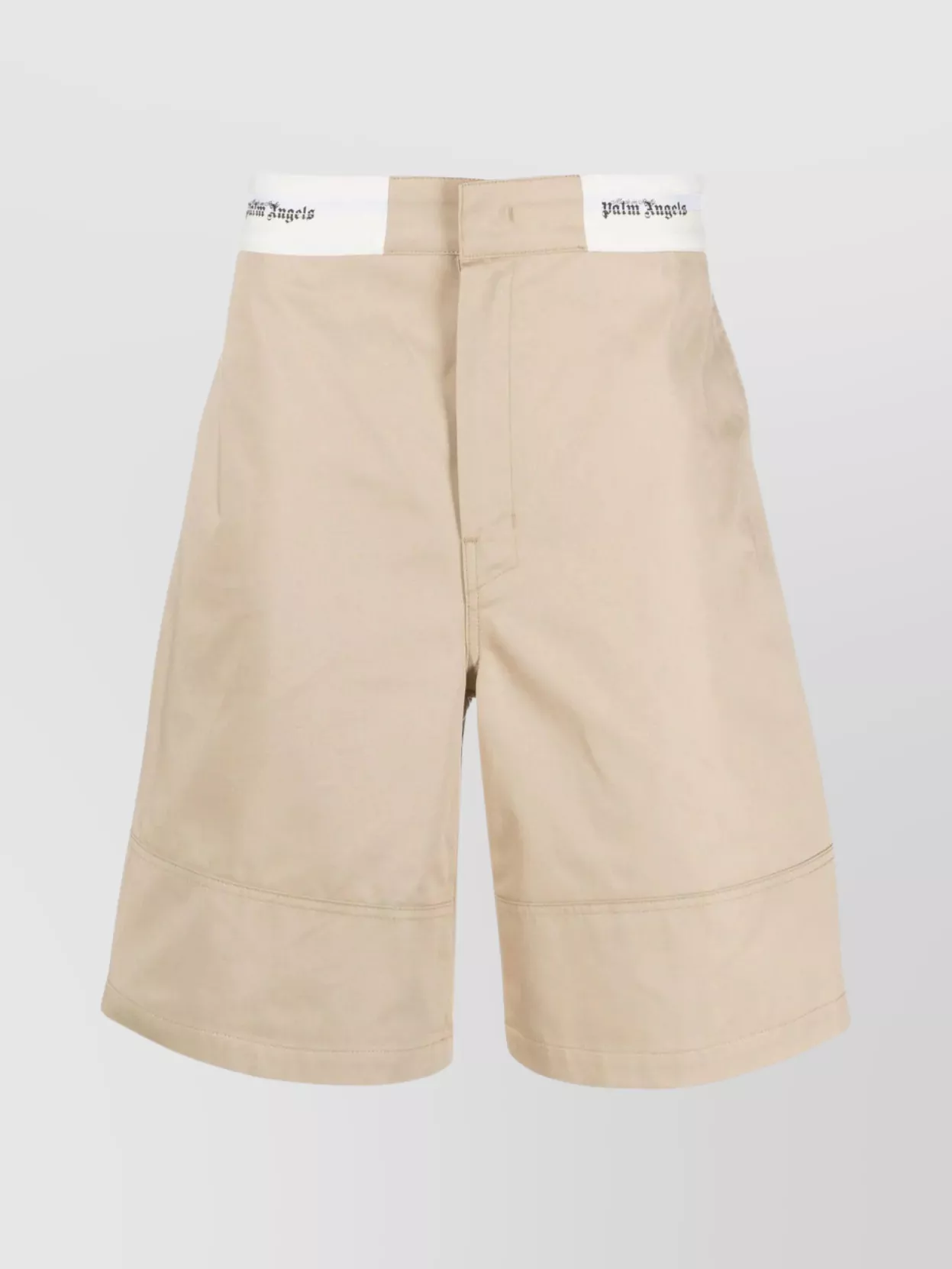 Shop Palm Angels Cargo Utility Knee-length Shorts In Cream