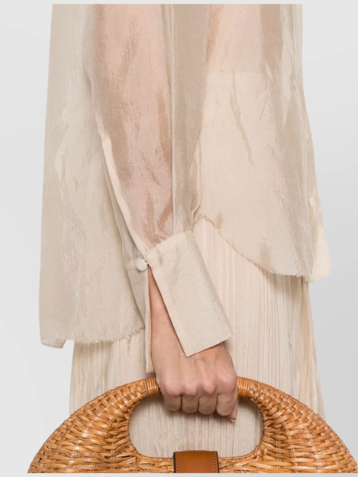 Forte Forte Sheer Long Sleeve Buttoned Cuff Shirt