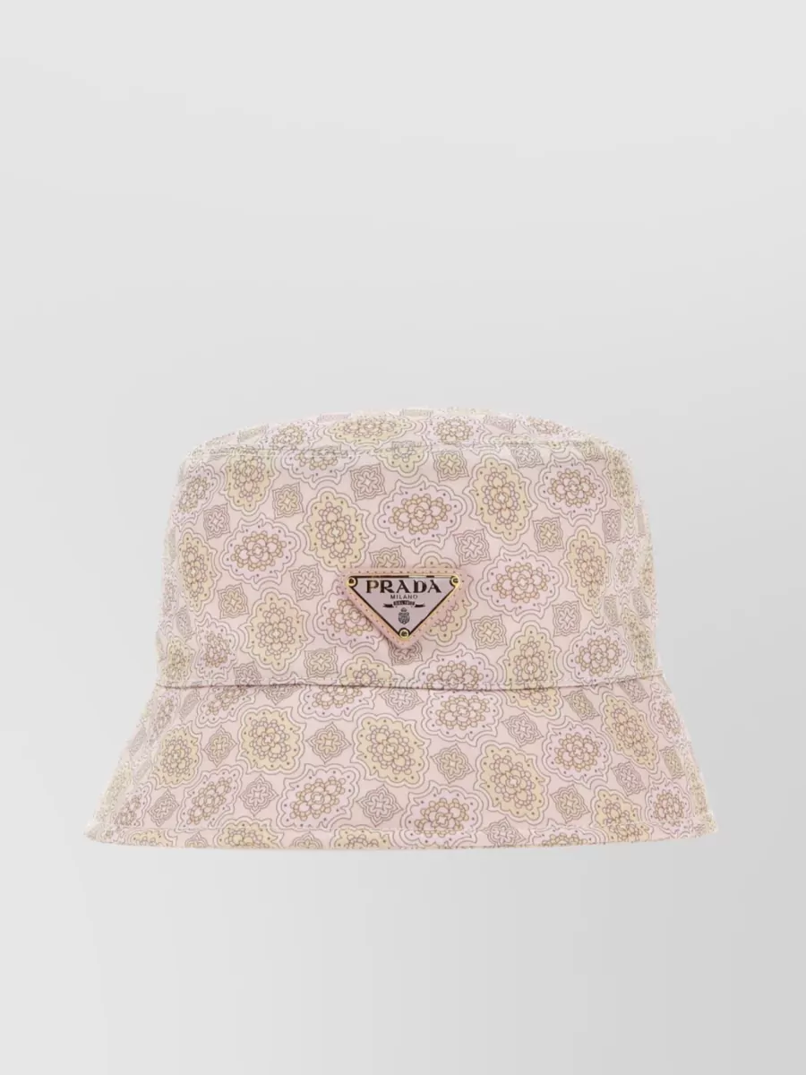 Shop Prada Printed Re-nylon Bucket Hat In Pastel