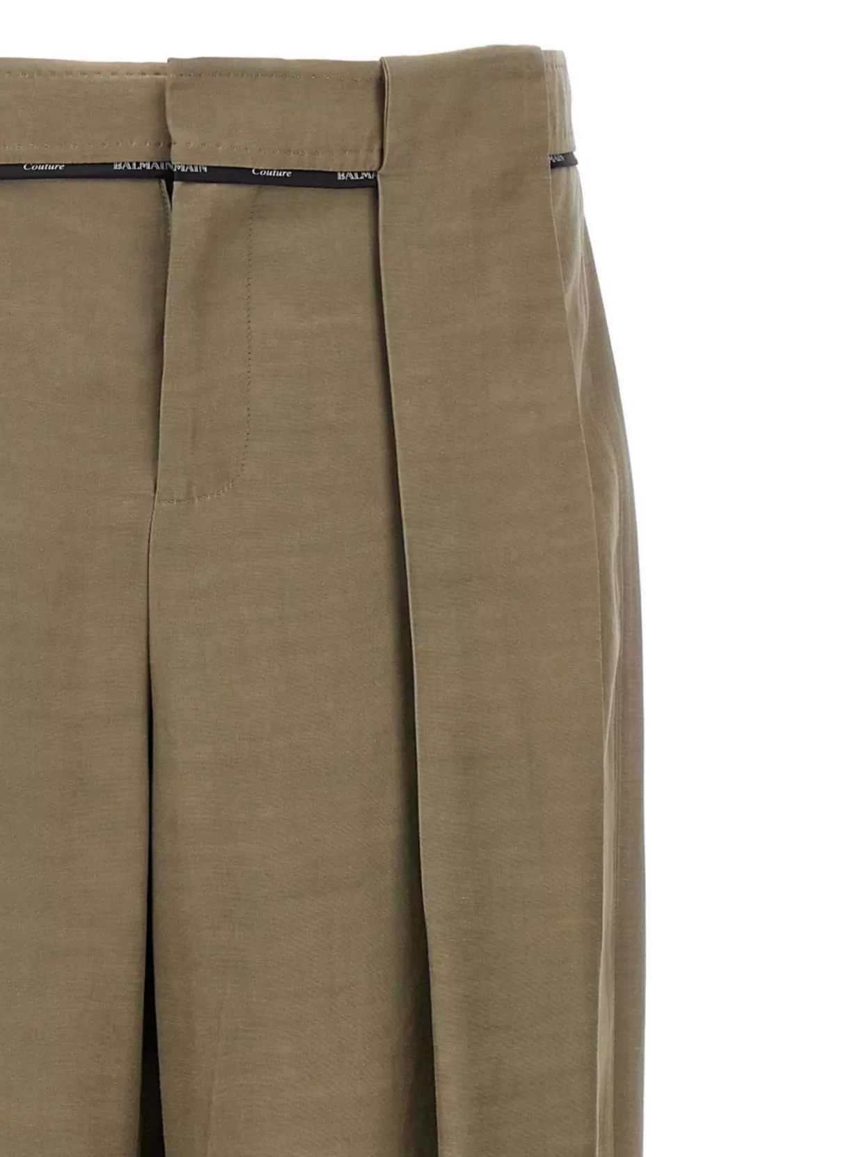 Balmain Cupro Trousers With High Waist And Wide Leg