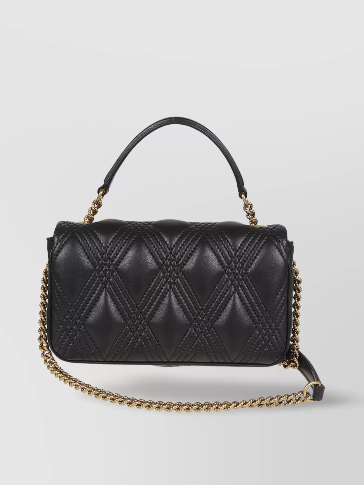 Valentino Quilted Top Handle Bag With Chain Strap