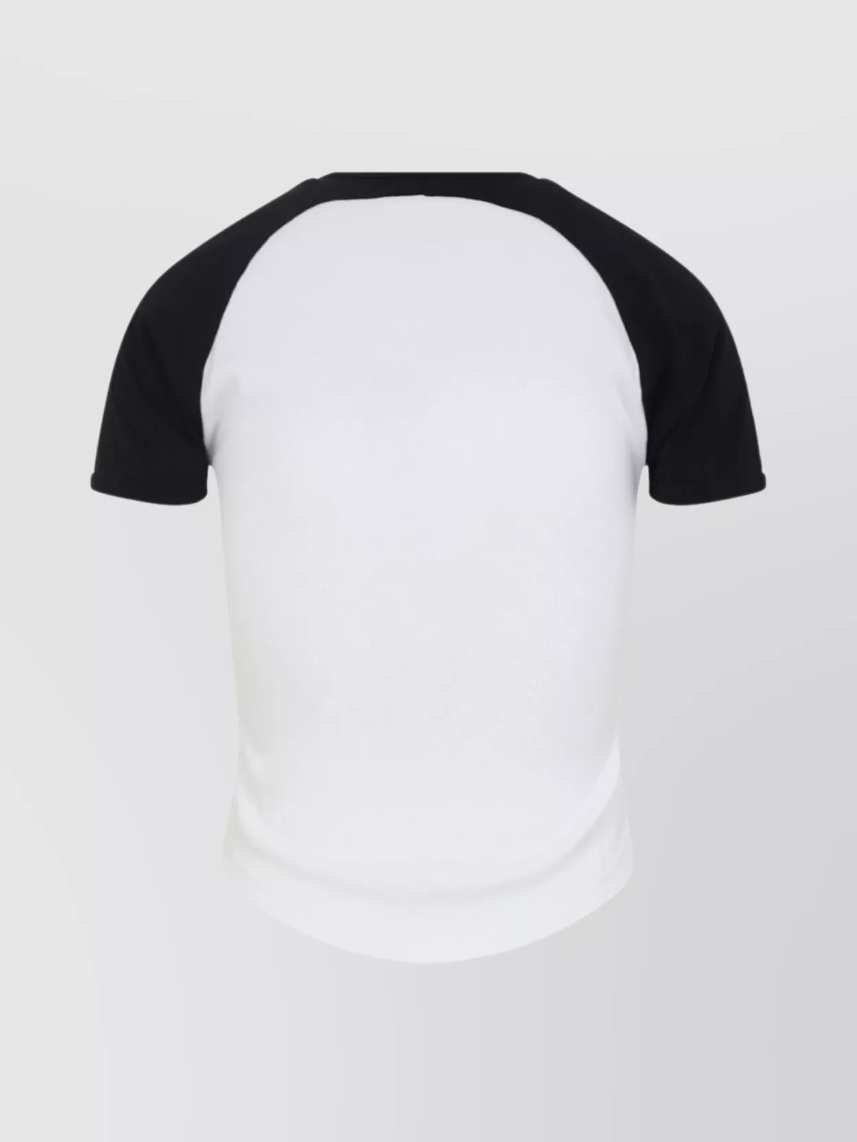 Courrèges Circle Contrast Cotton Jersey T-shirt In Black
