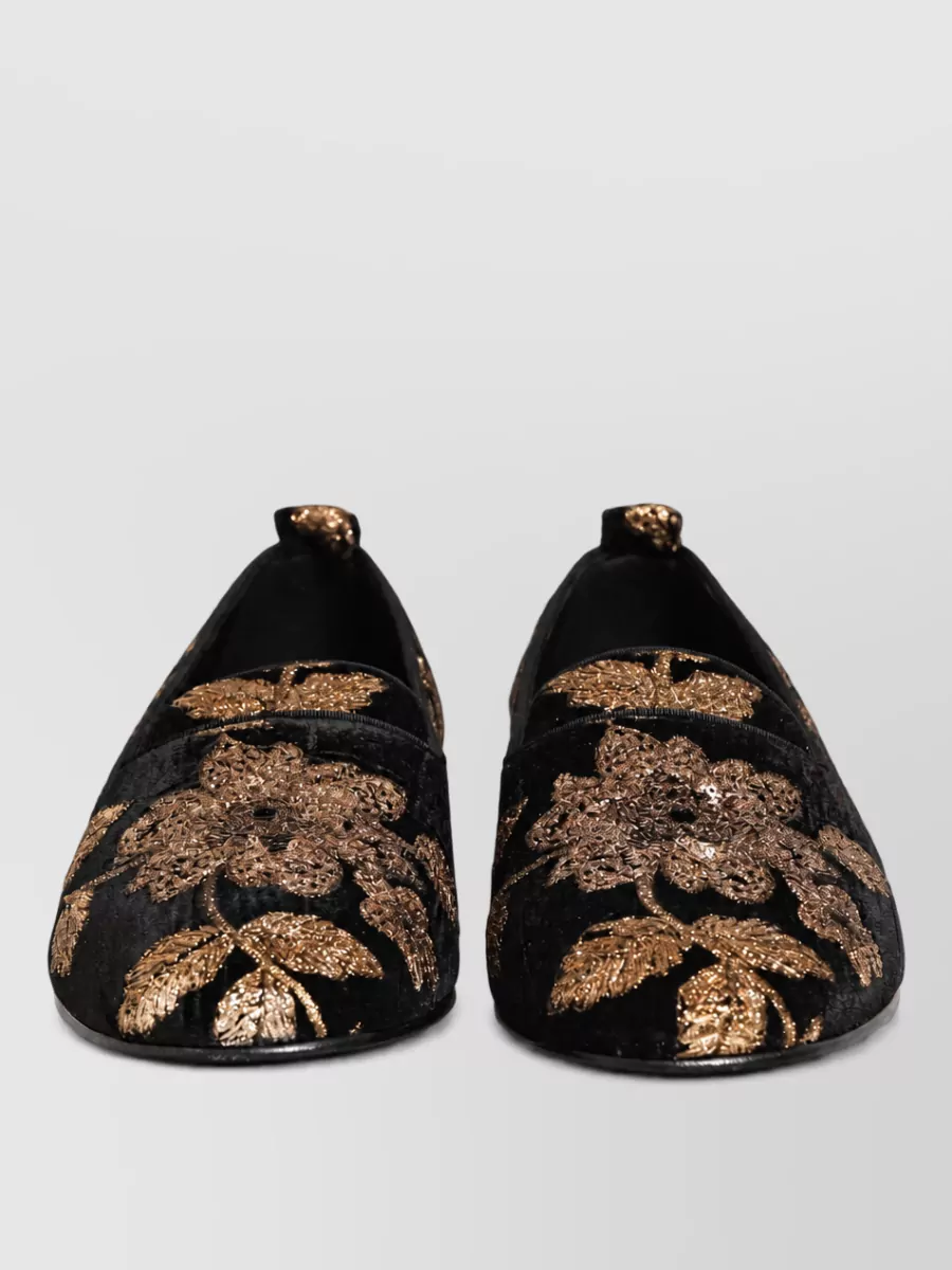 Dolce&Gabbana floral jacquard slippers