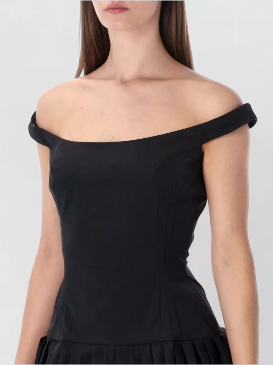 Magda Butrym Off Shoulder Corset Mini Bubble Dress