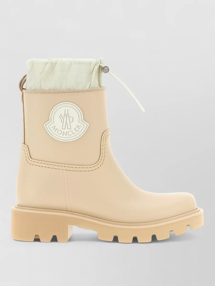 Moncler Kickstream Ankle Rain Boots Lug Sole