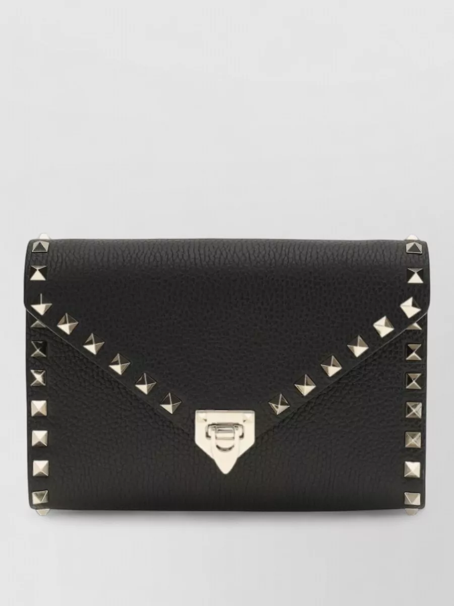 Valentino Garavani Rockstud Spike Leather Clutch Bag