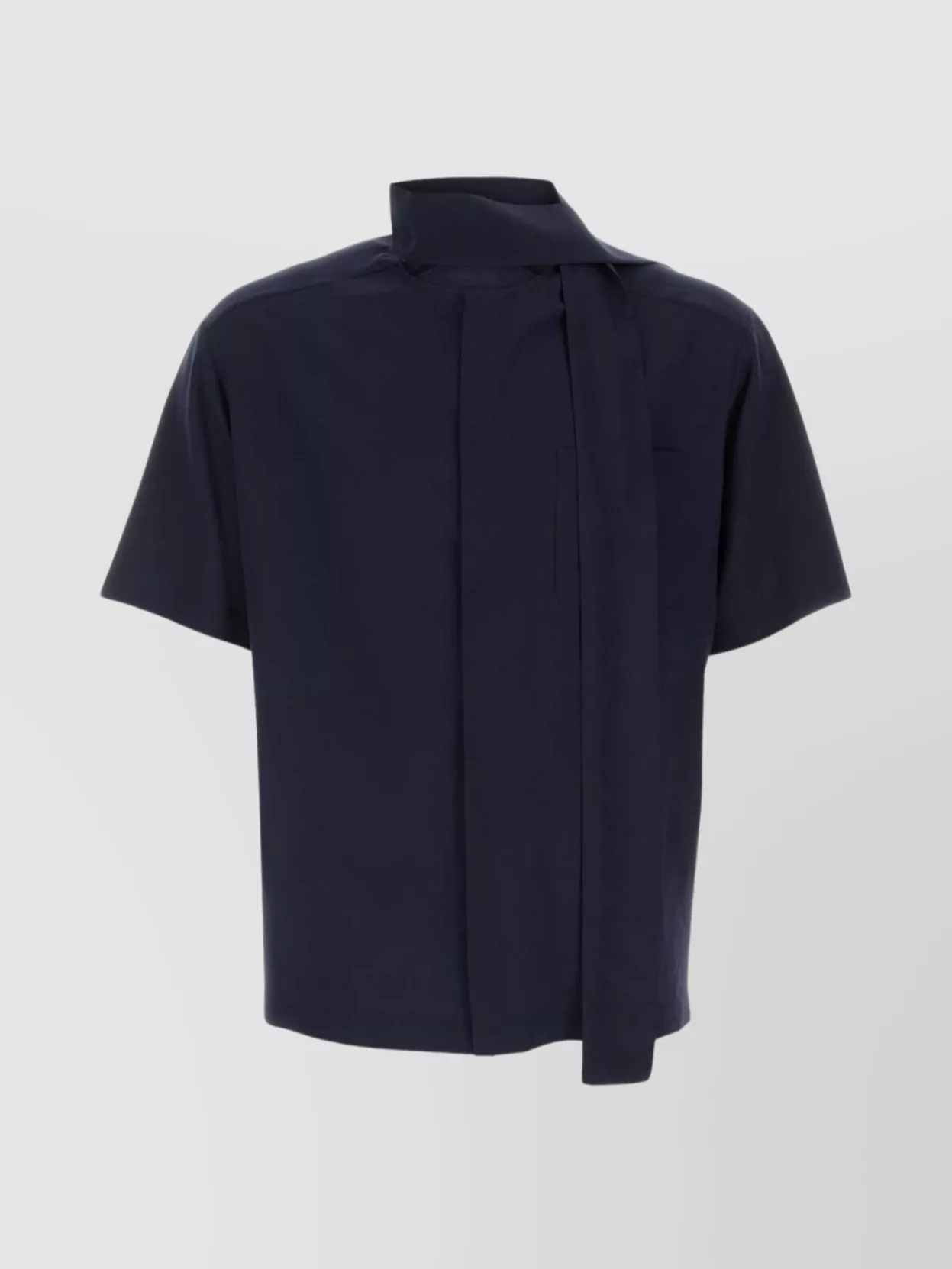 Shop Valentino Silk Shirt With Short Sleeves And Bow Detail