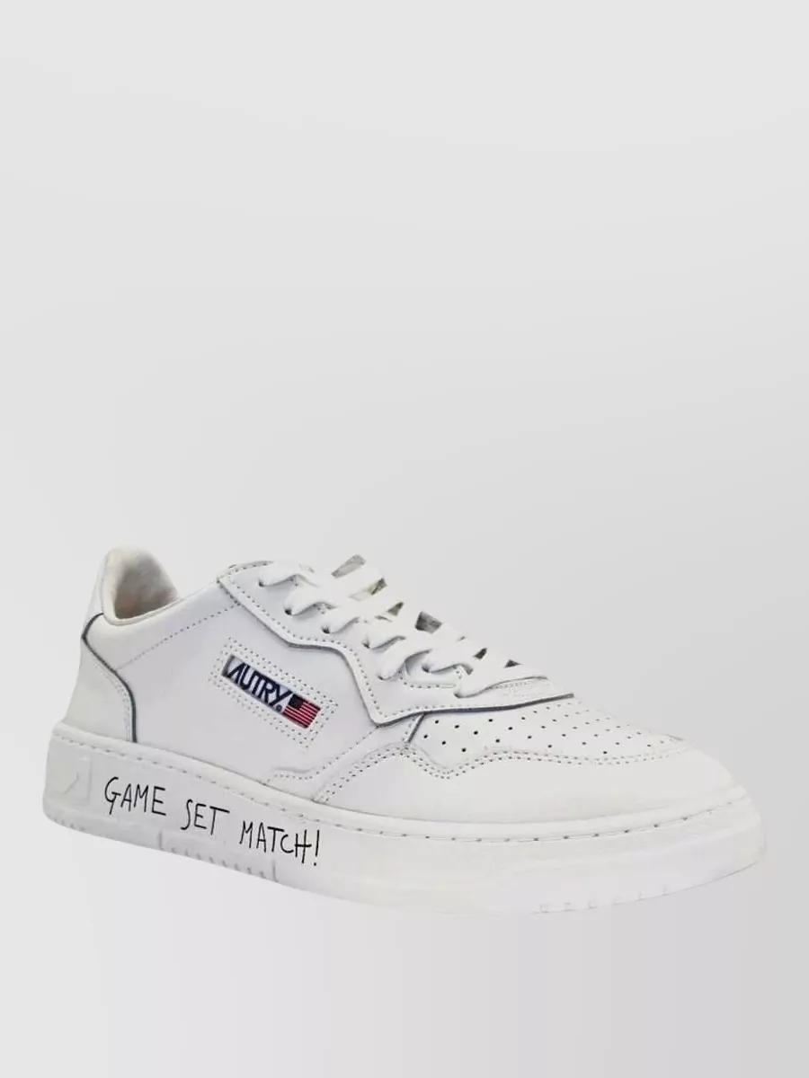 Autry Leather Low-Top Lace-Up Sneakers