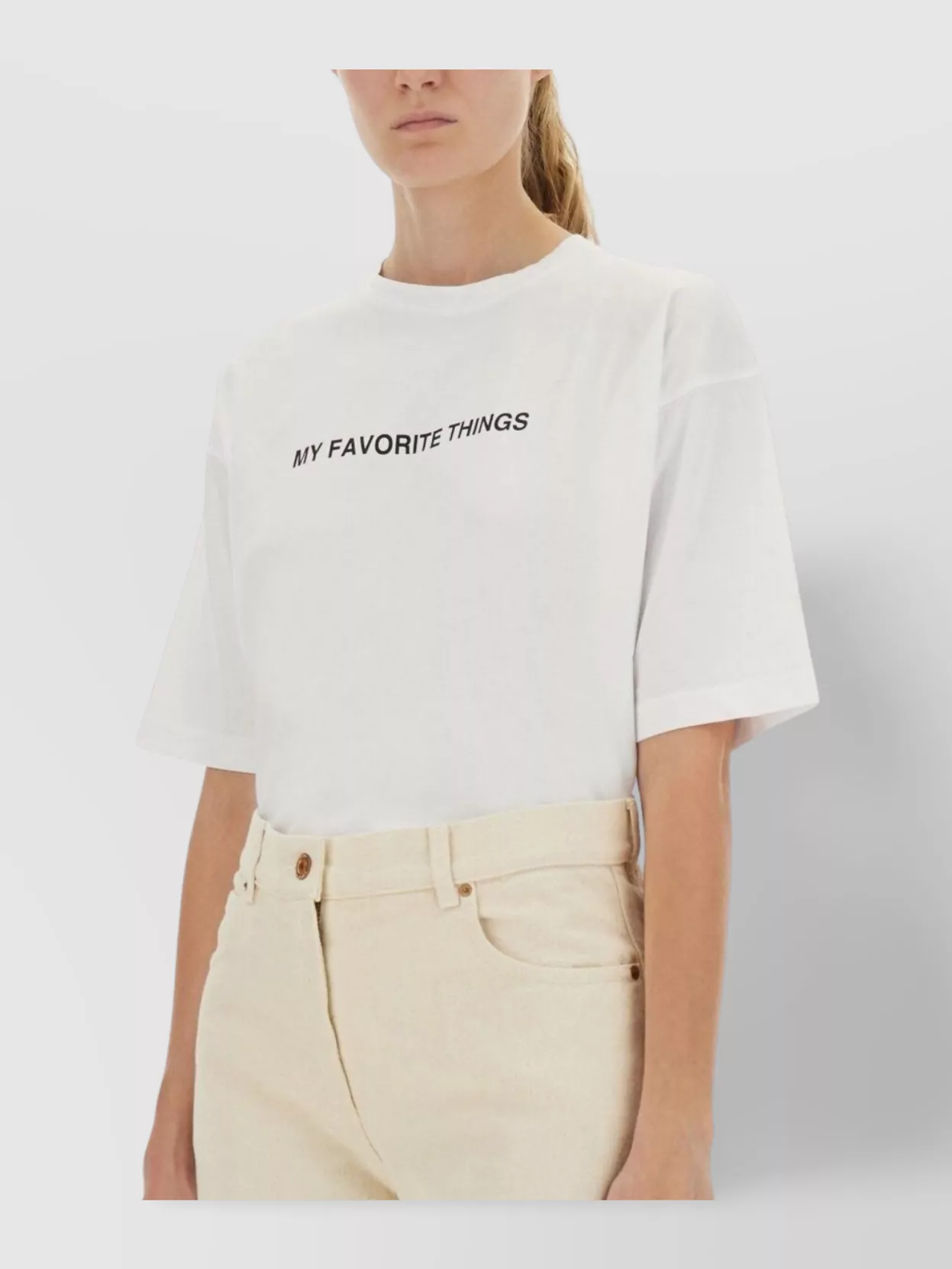 Aspesi Graphic Print Relaxed Fit Crew Neck Top