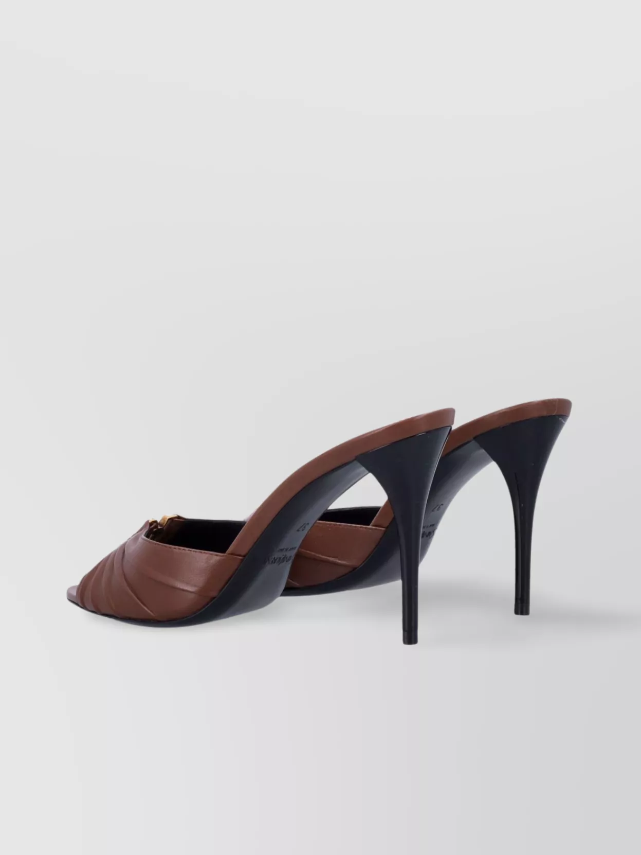 Saint Laurent Leather Mule Babylon Stiletto Heel