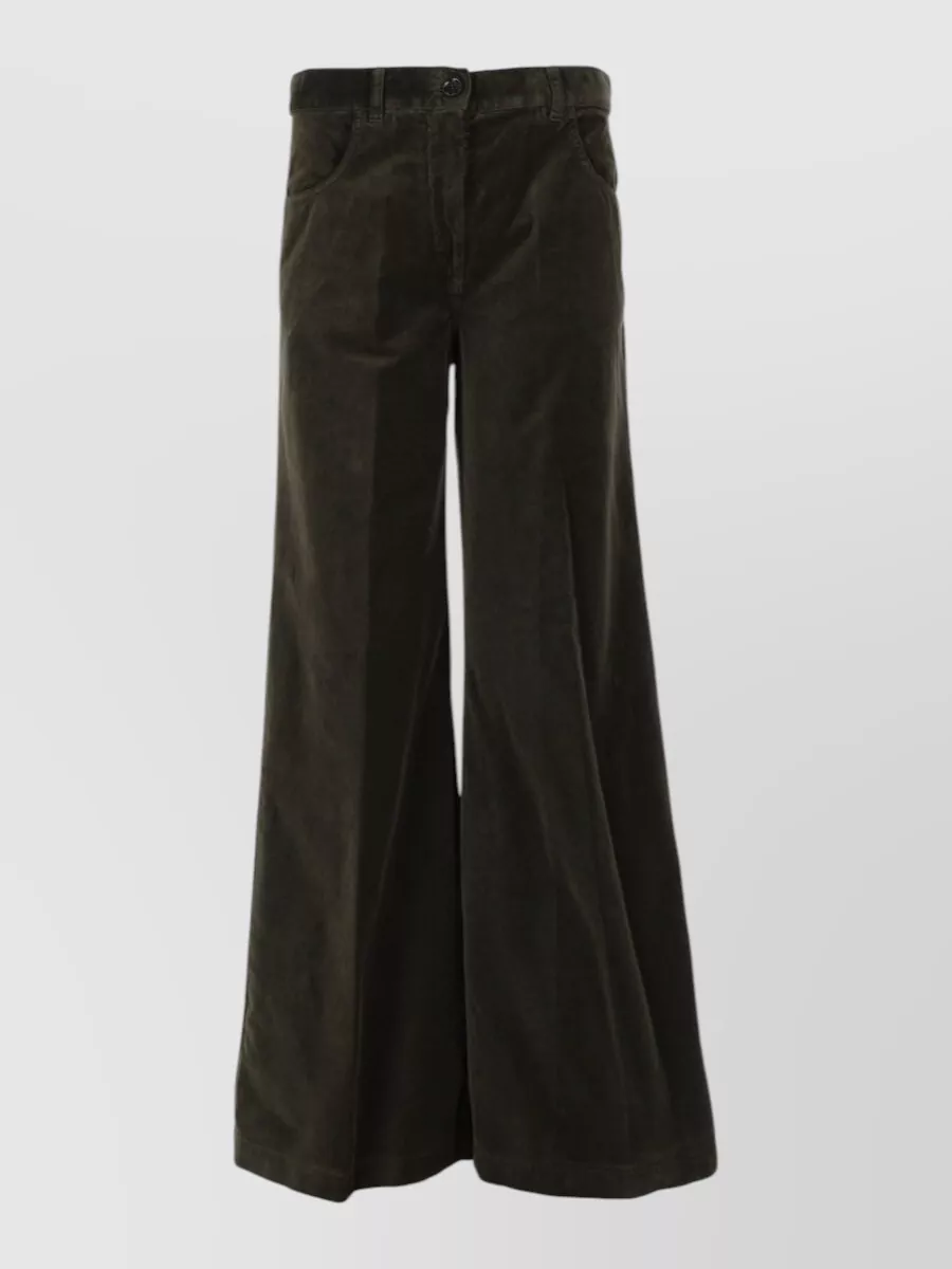 Aspesi cotton velvet wide-leg trousers