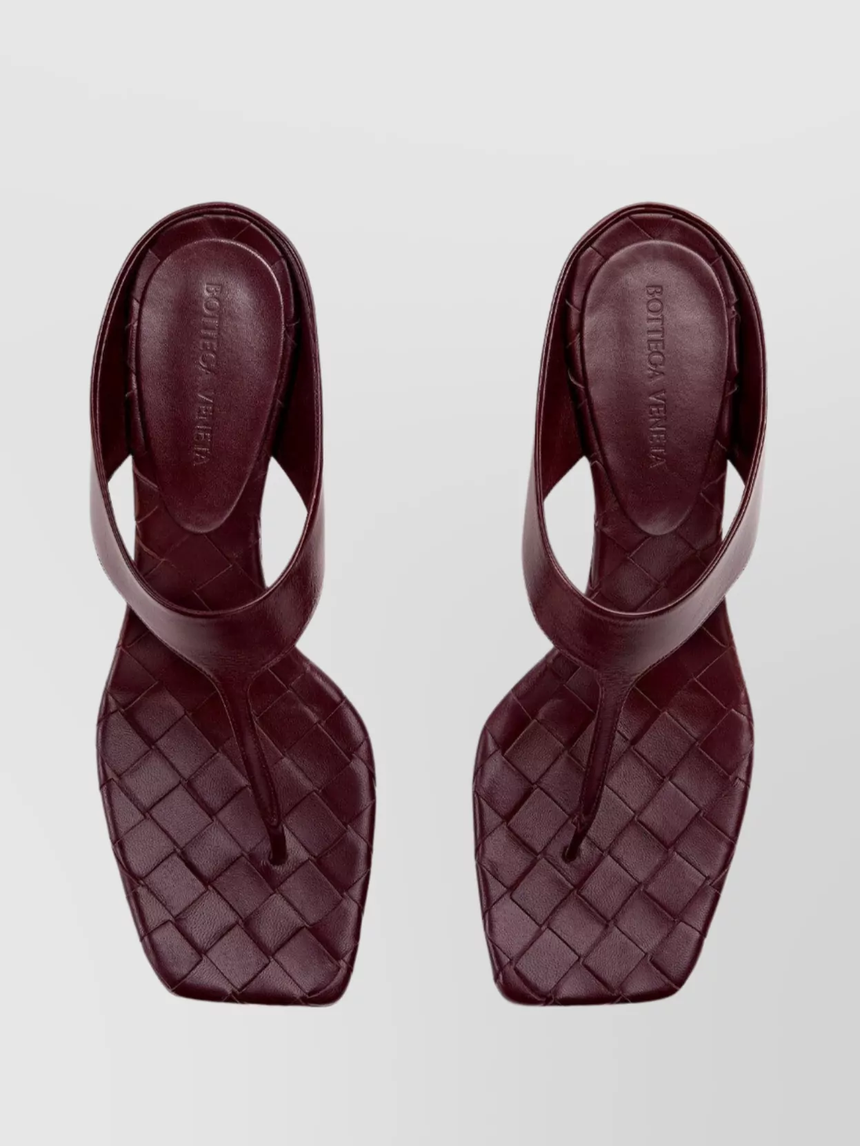 Bottega Veneta Square Toe Quilted Block Heel Sandals