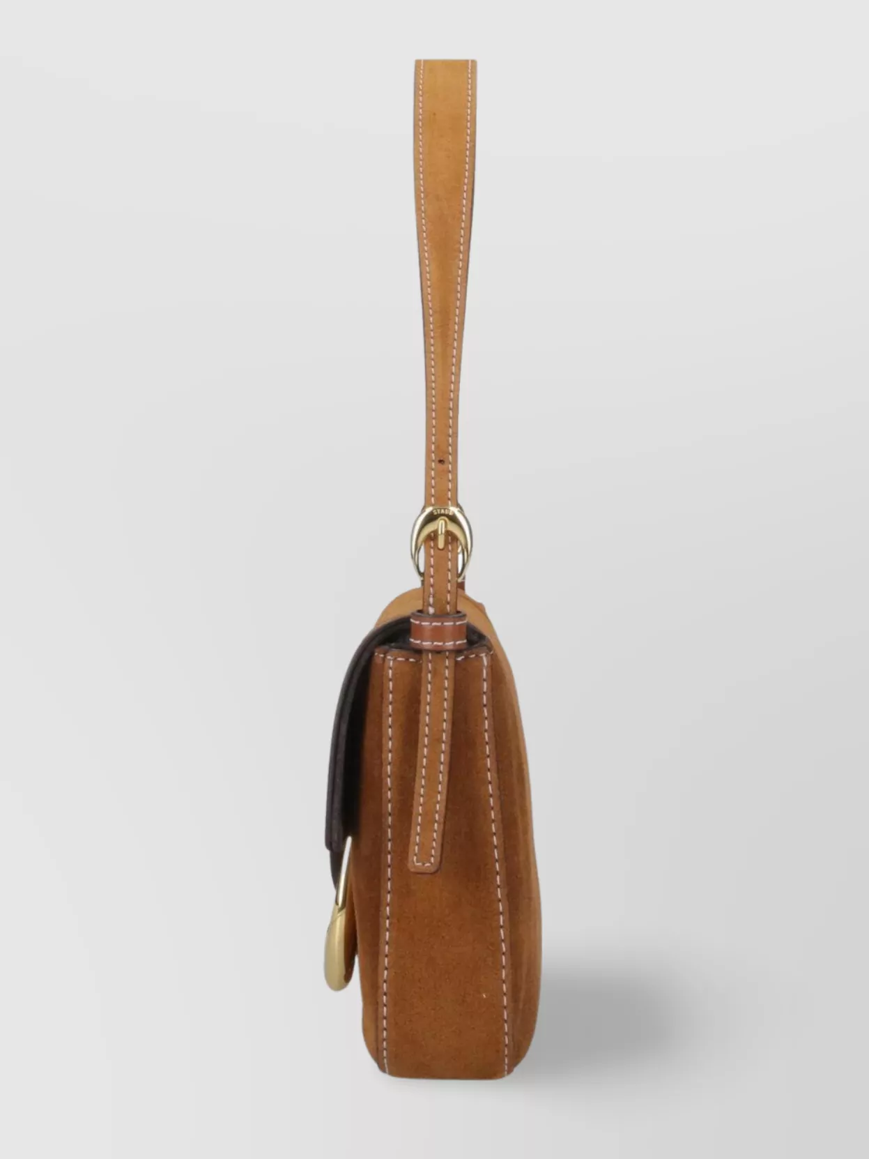 STAUD SHOULDER BAG WITH ADJUSTABLE STRAP AND GOLD-TONE HARDWARE