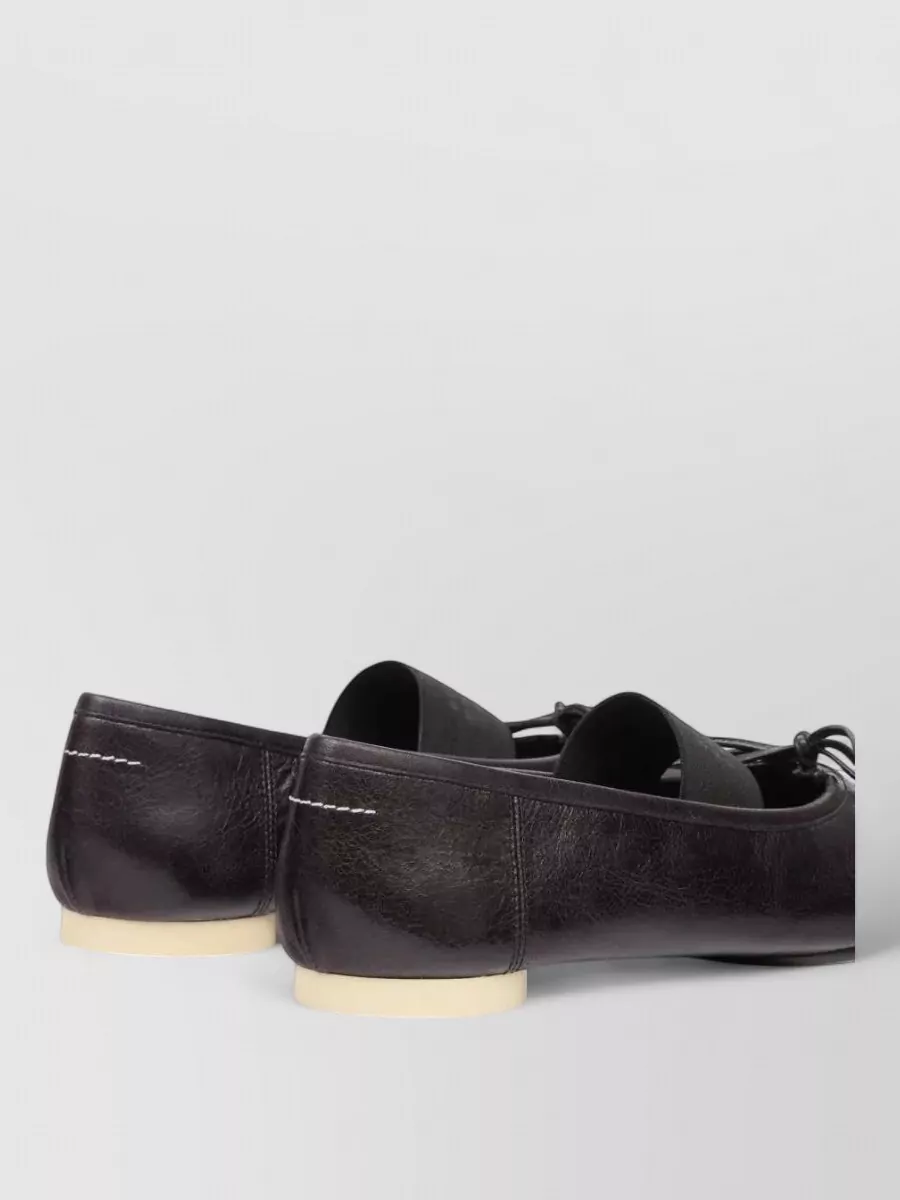 Mm6 Maison Margiela Leather Knot Ballerina Shoes