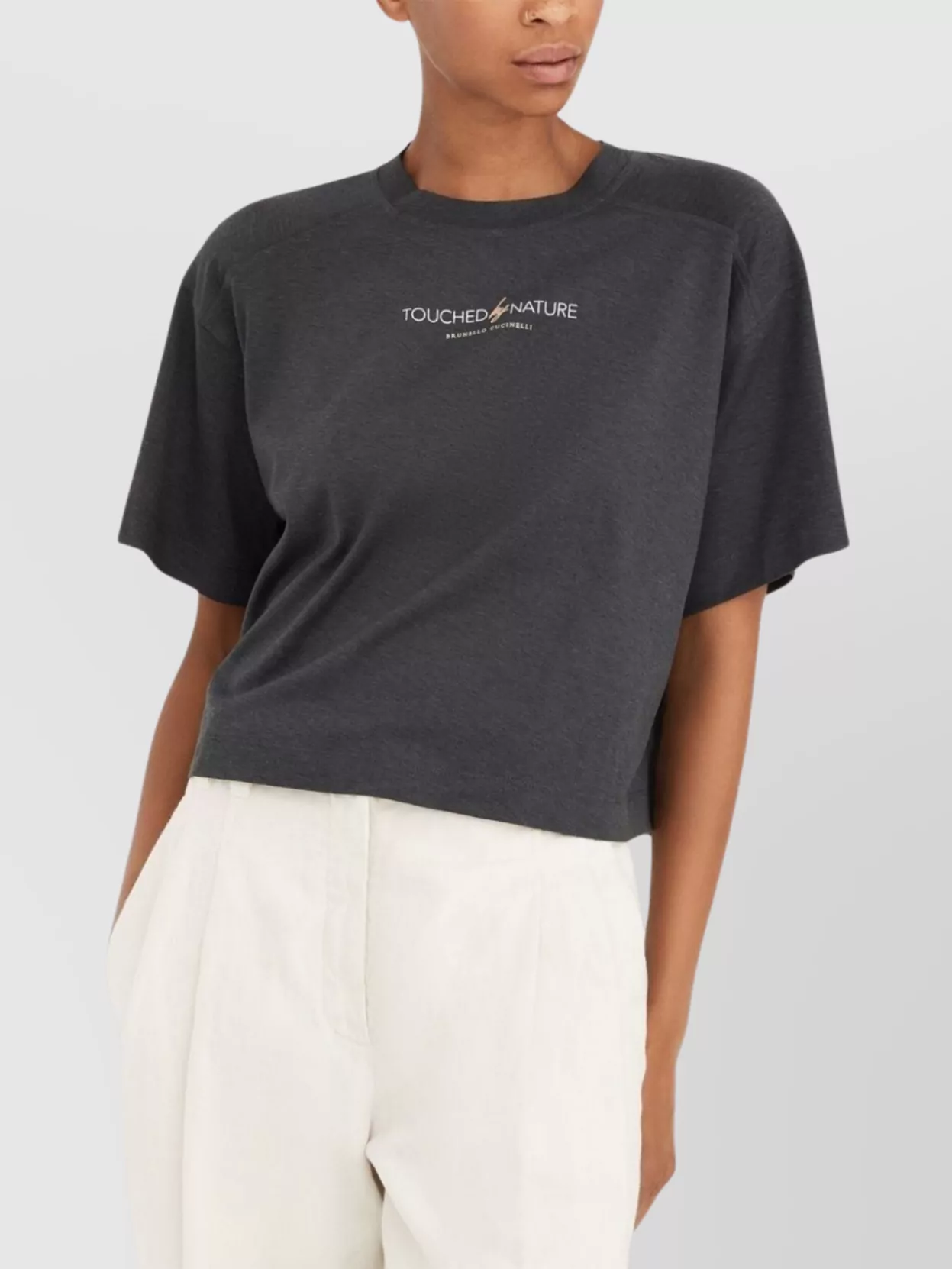 Brunello Cucinelli Cropped Crew Neck T-Shirt