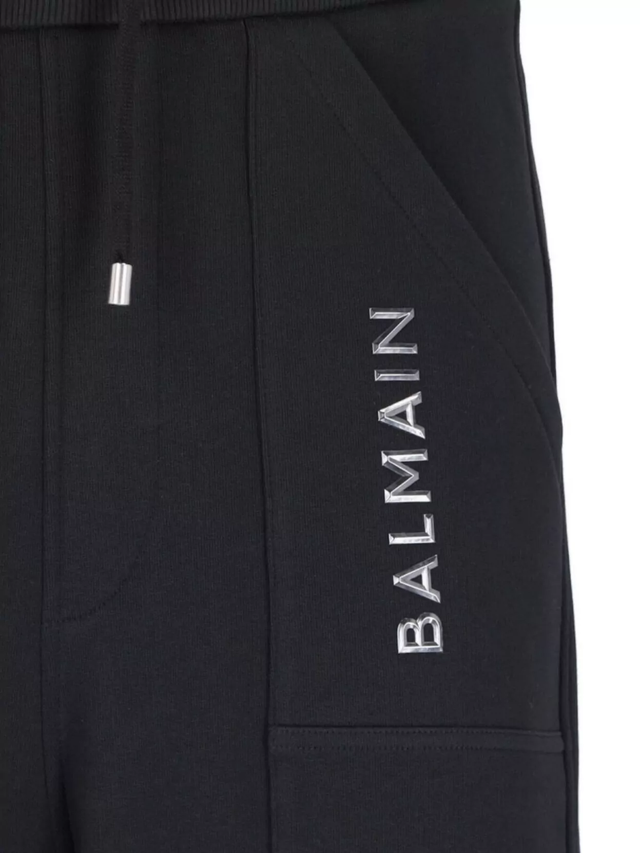Balmain Straight Trousers With Drawstring And Pockets In Black