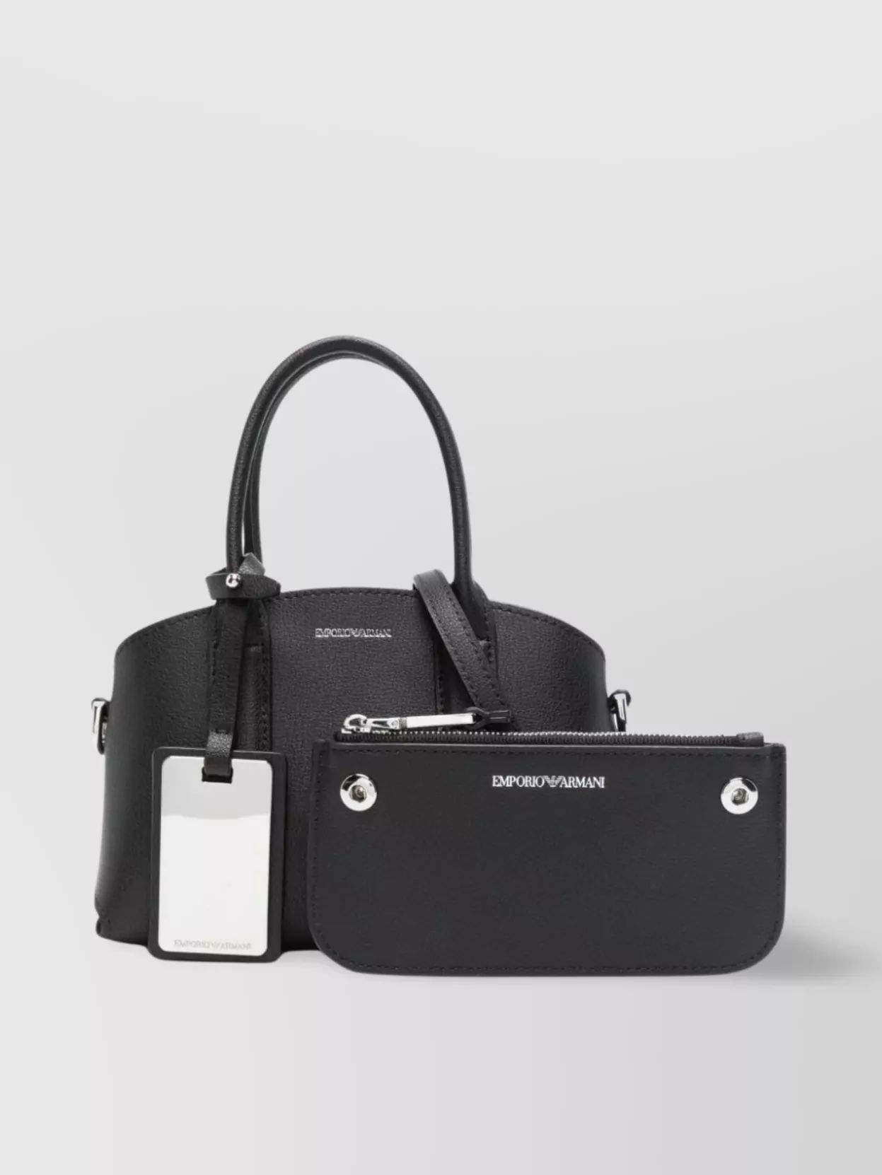 Emporio Armani Small Tote Bag In Recycled Leather