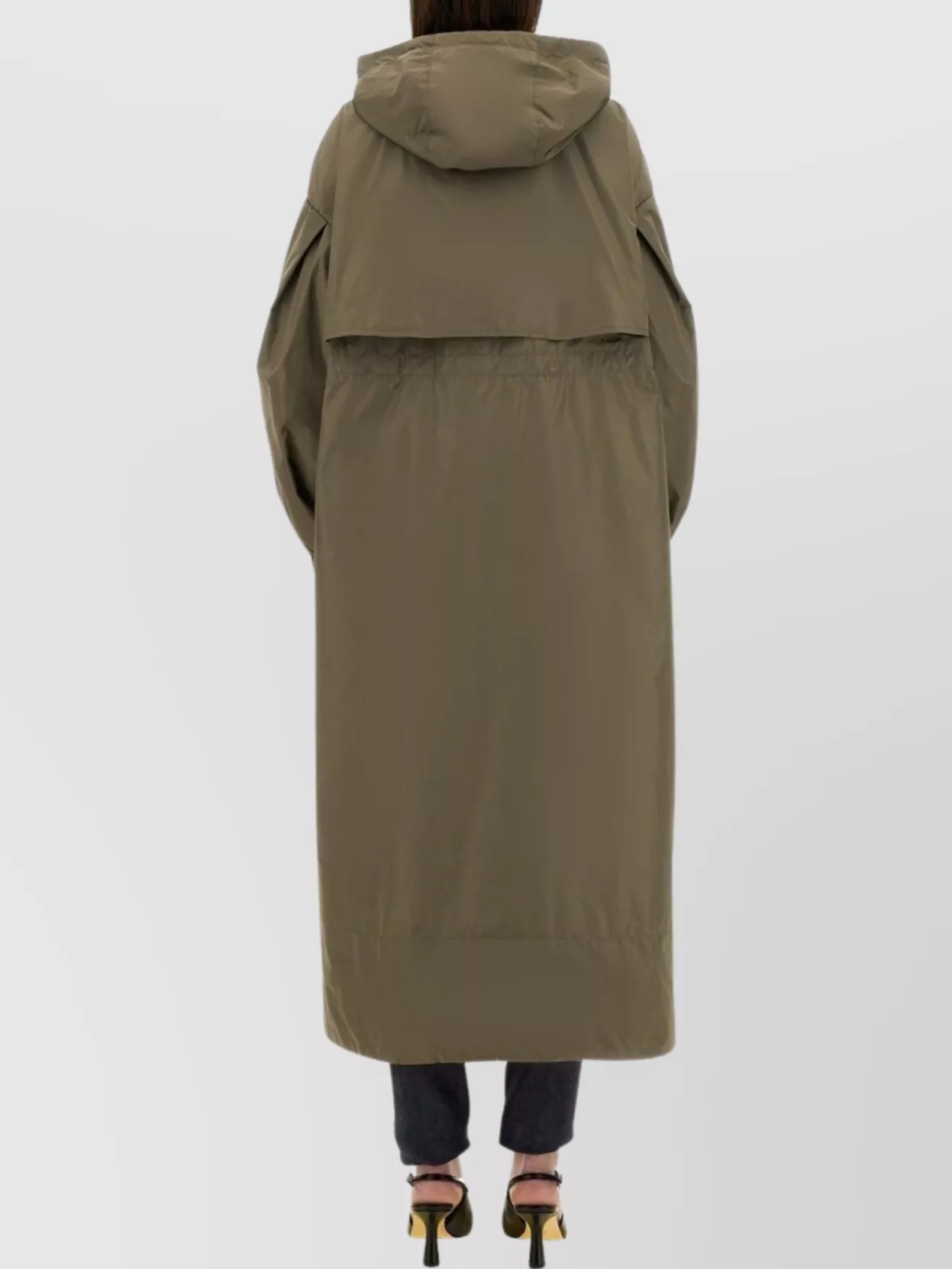 S Max Mara Long Hooded Parka With Drawstring And Pockets