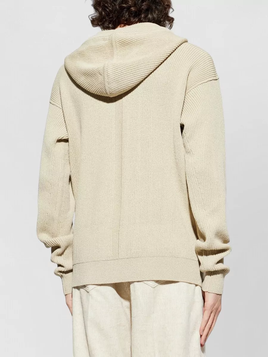 Rick Owens Ribbed Virgin Wool Zip Hoodie