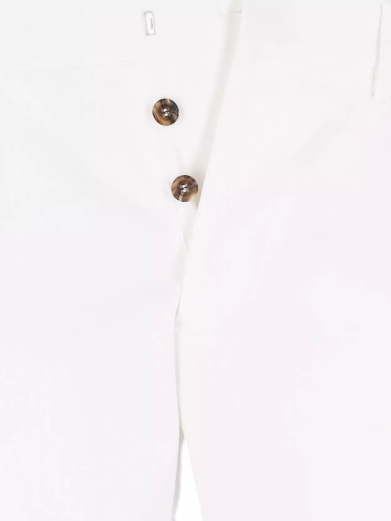 Dsquared2 Straight Trousers With Button Detail And Back Pockets In White