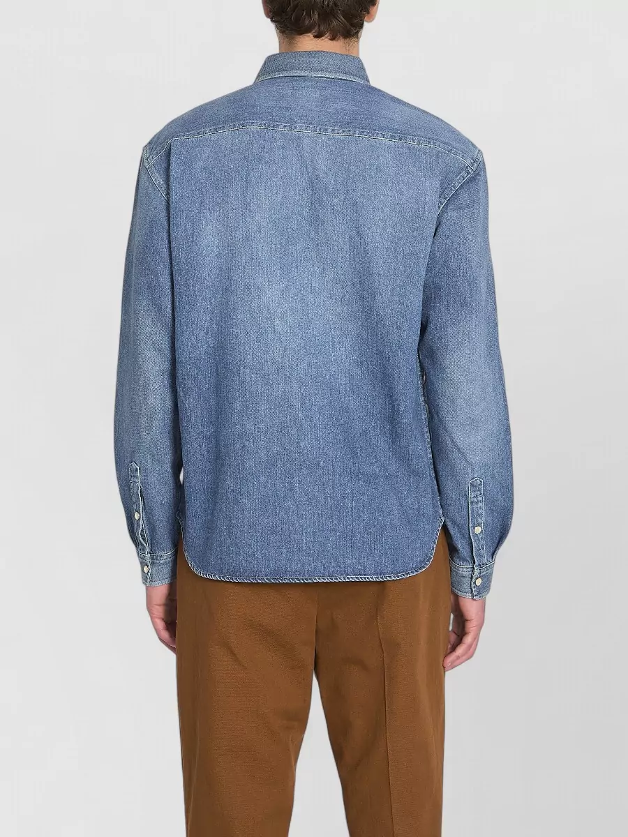 Saint Laurent Cassandre Denim Shirt Chest Pocket Detail