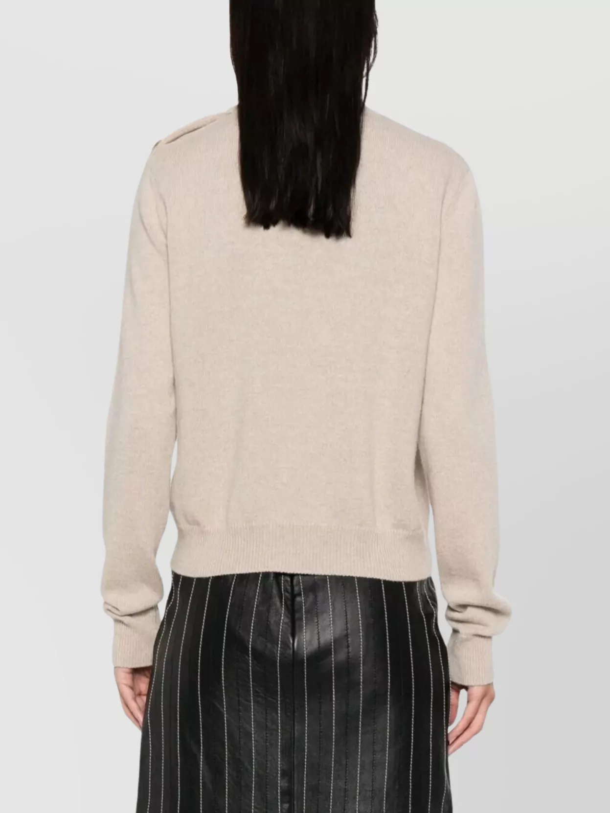 Balmain Eco-cashmere Button Sweater Sweaters And Cardigans Beige In Neutral