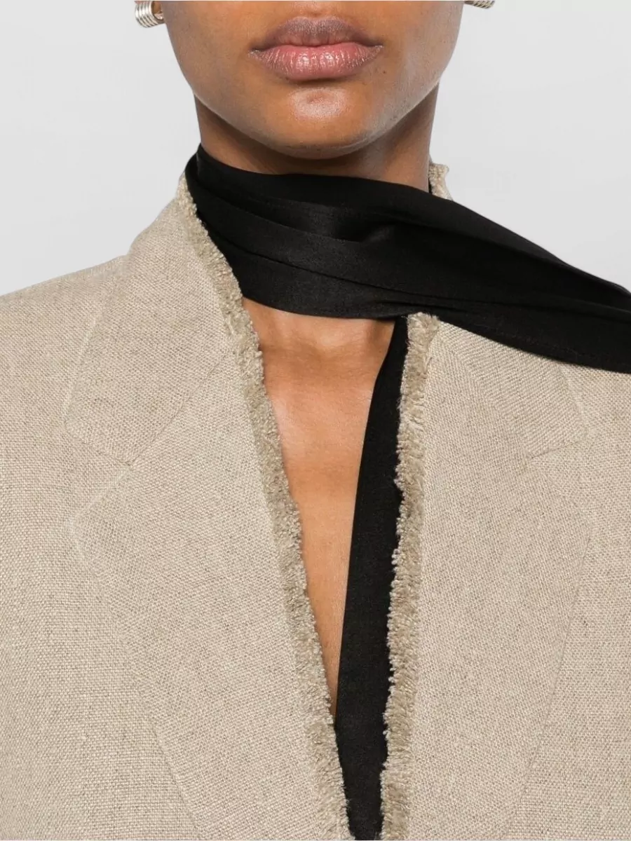 Totême Linen Textured Single-Breasted Suit Jacket