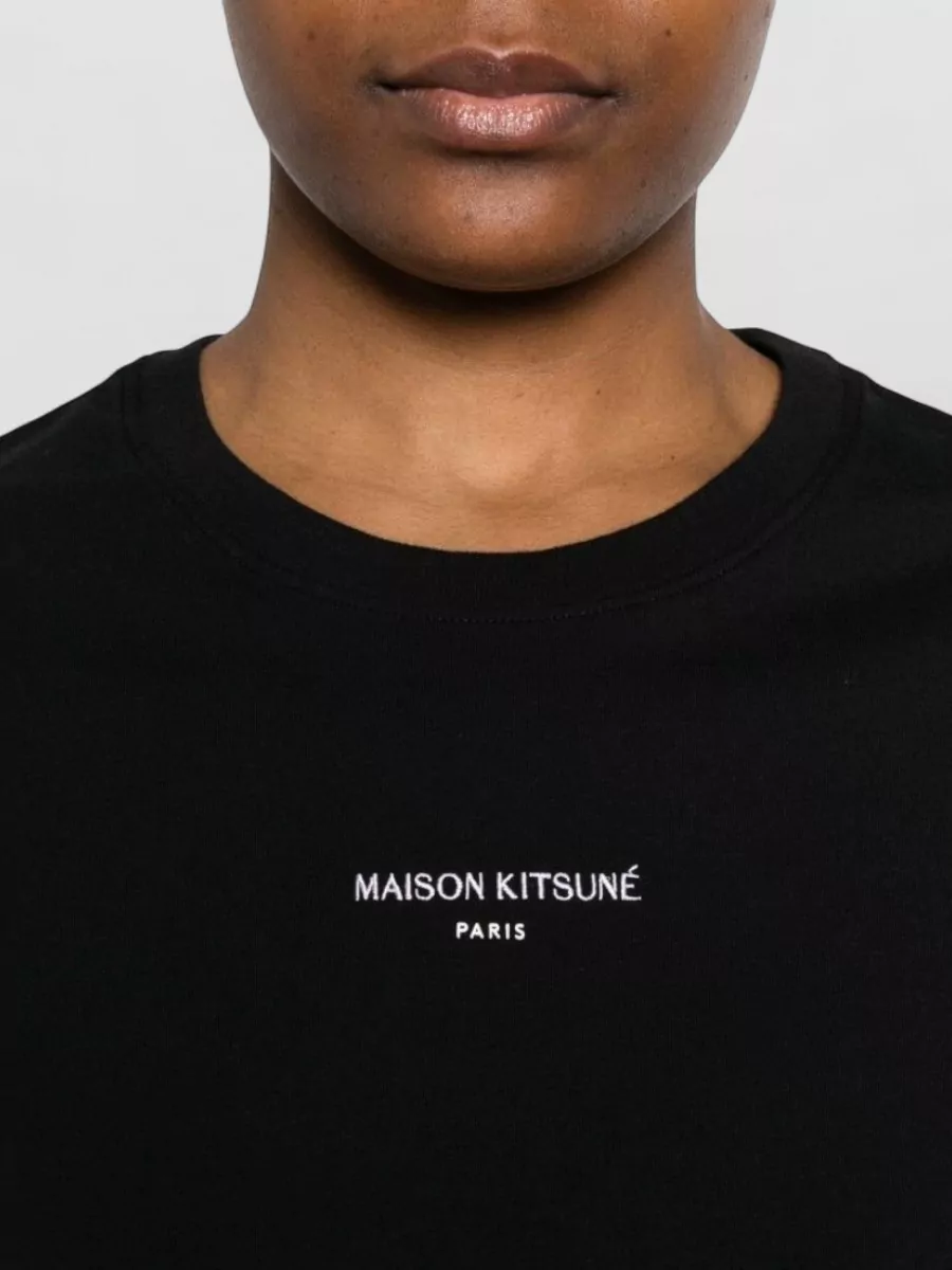 Maison Kitsuné Organic Cotton Cropped Logo T-Shirt