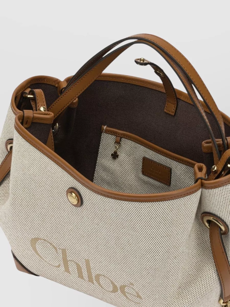 Chloé Woody Cotton Canvas Tote Bag