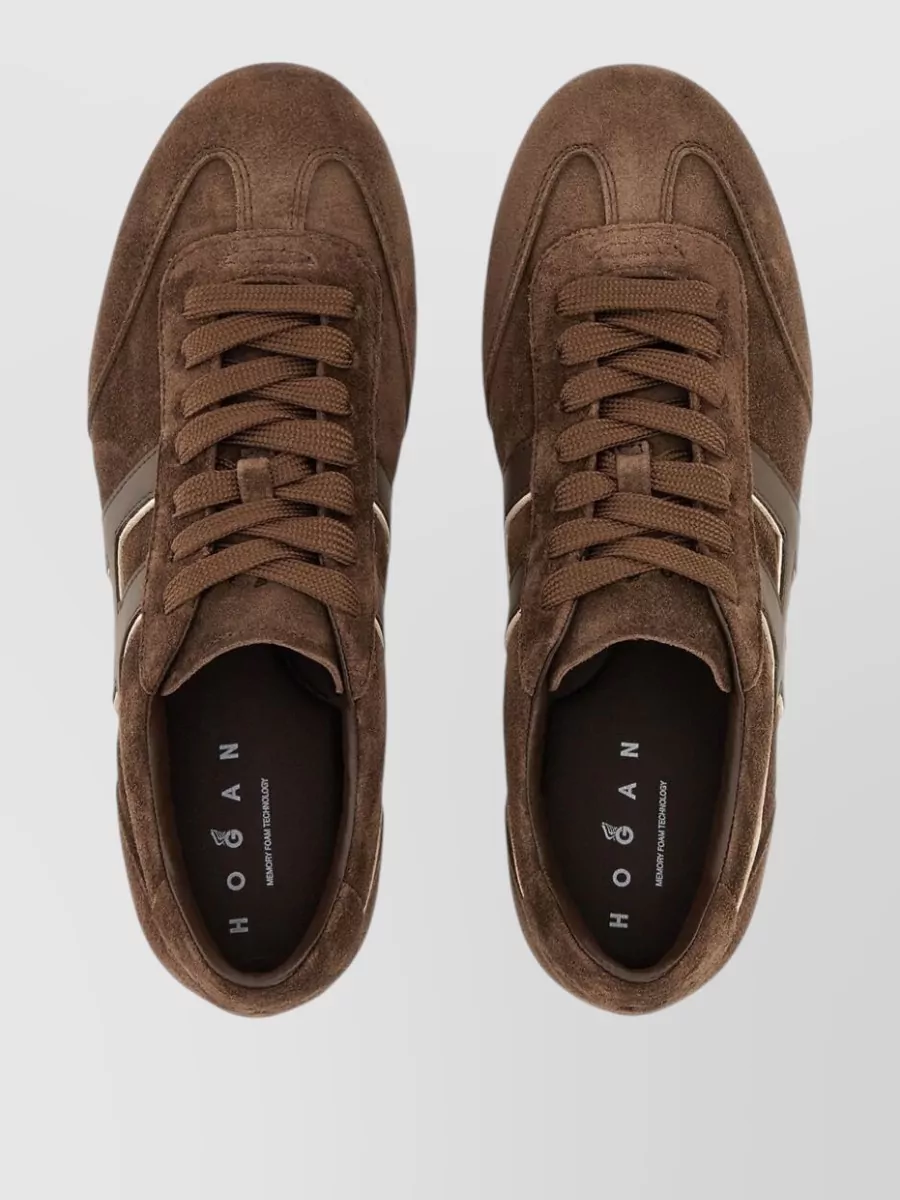 Hogan Suede Leather Lace-Up Sneakers
