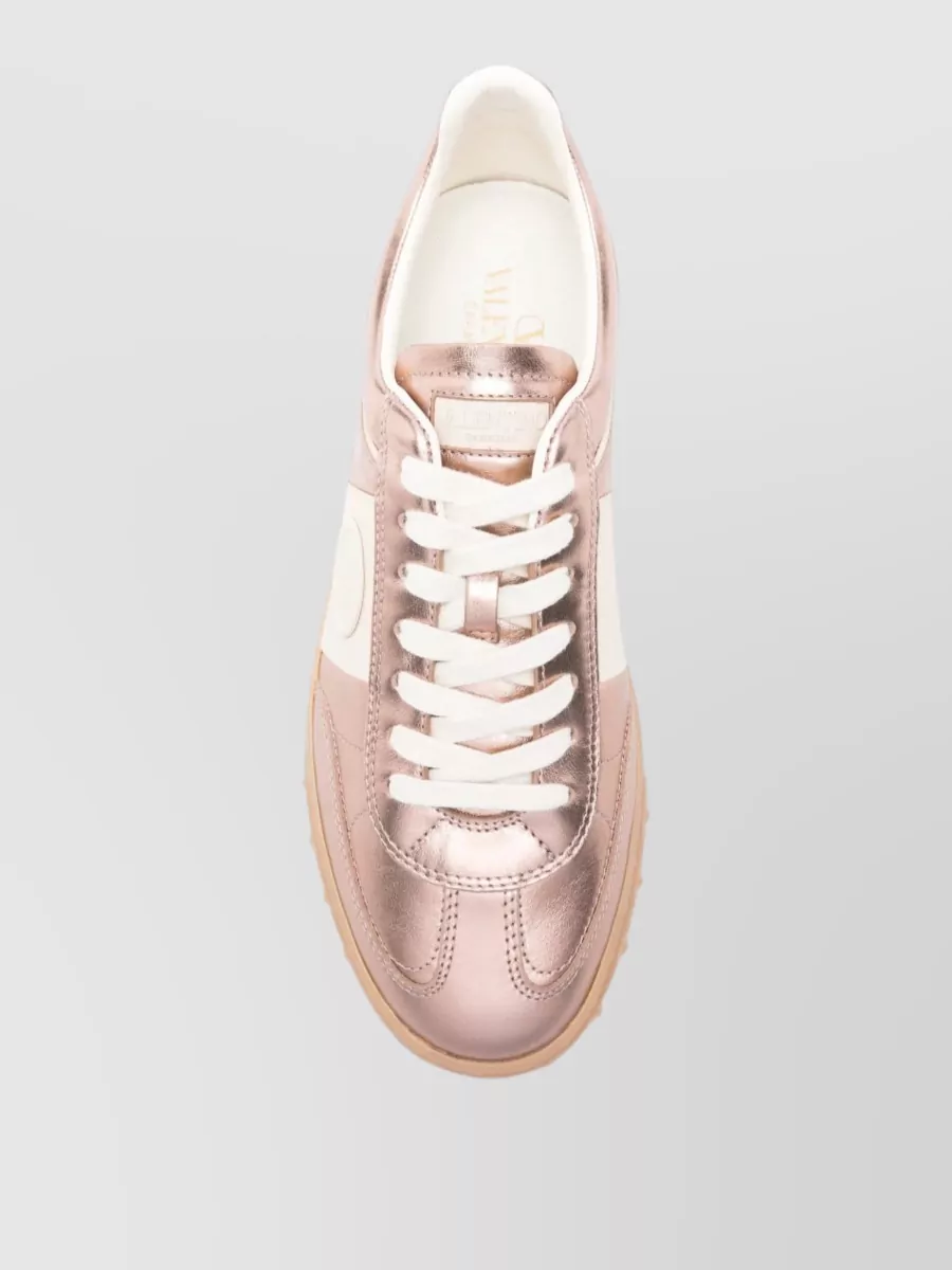 Valentino Leather Lace-Up Sneakers