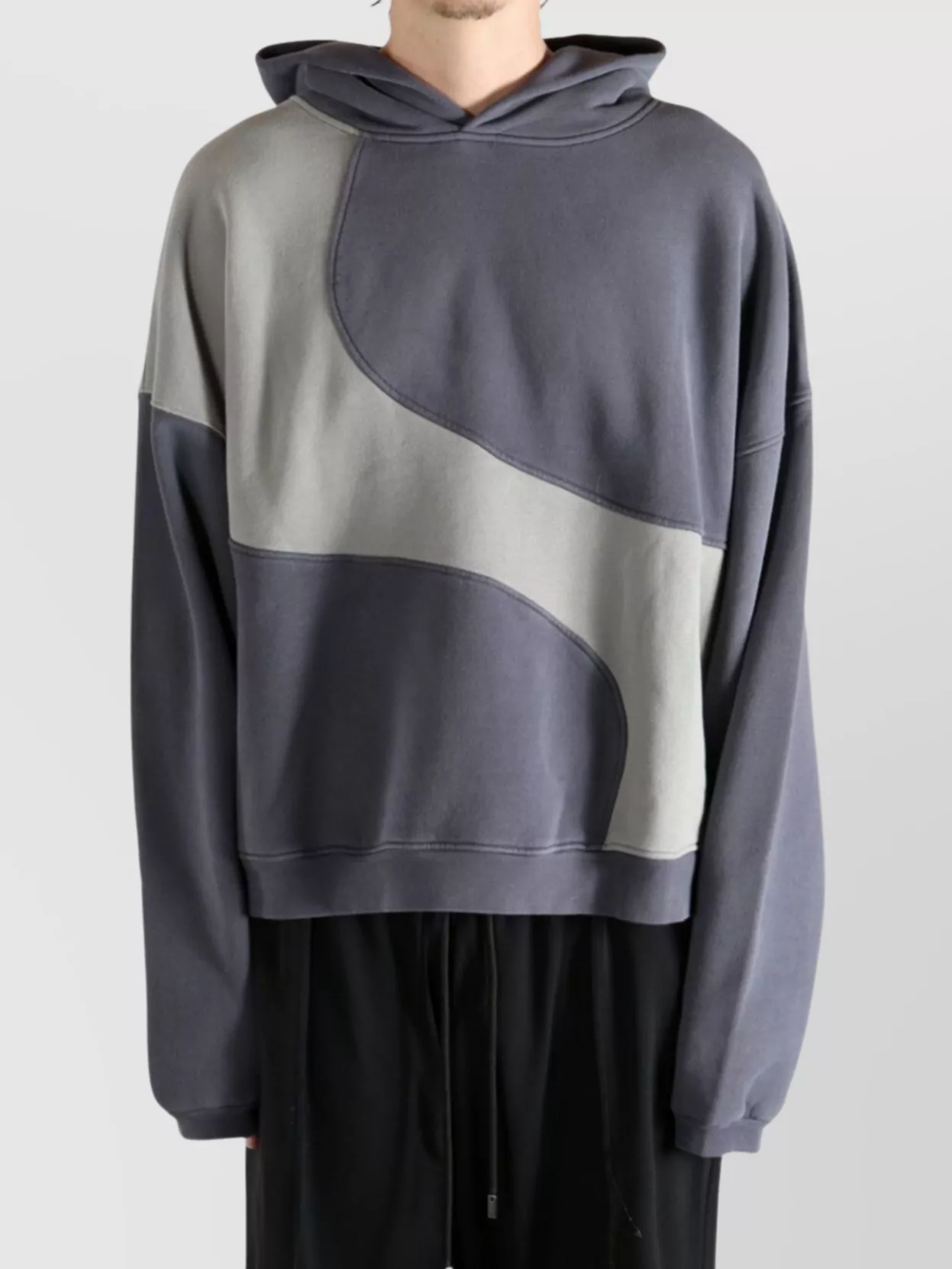 Erl Color Block Hooded Long Sleeve Sweatshirt