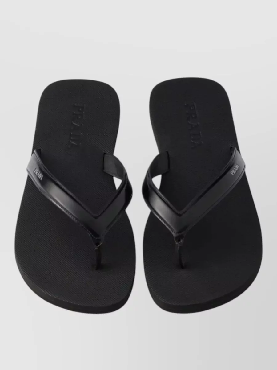 Prada Leather Flip-Flops