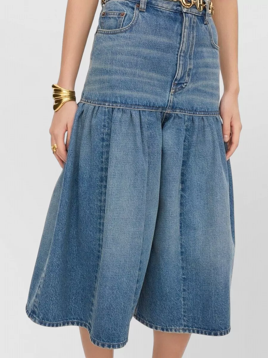 Chloé high-rise balloon denim shorts