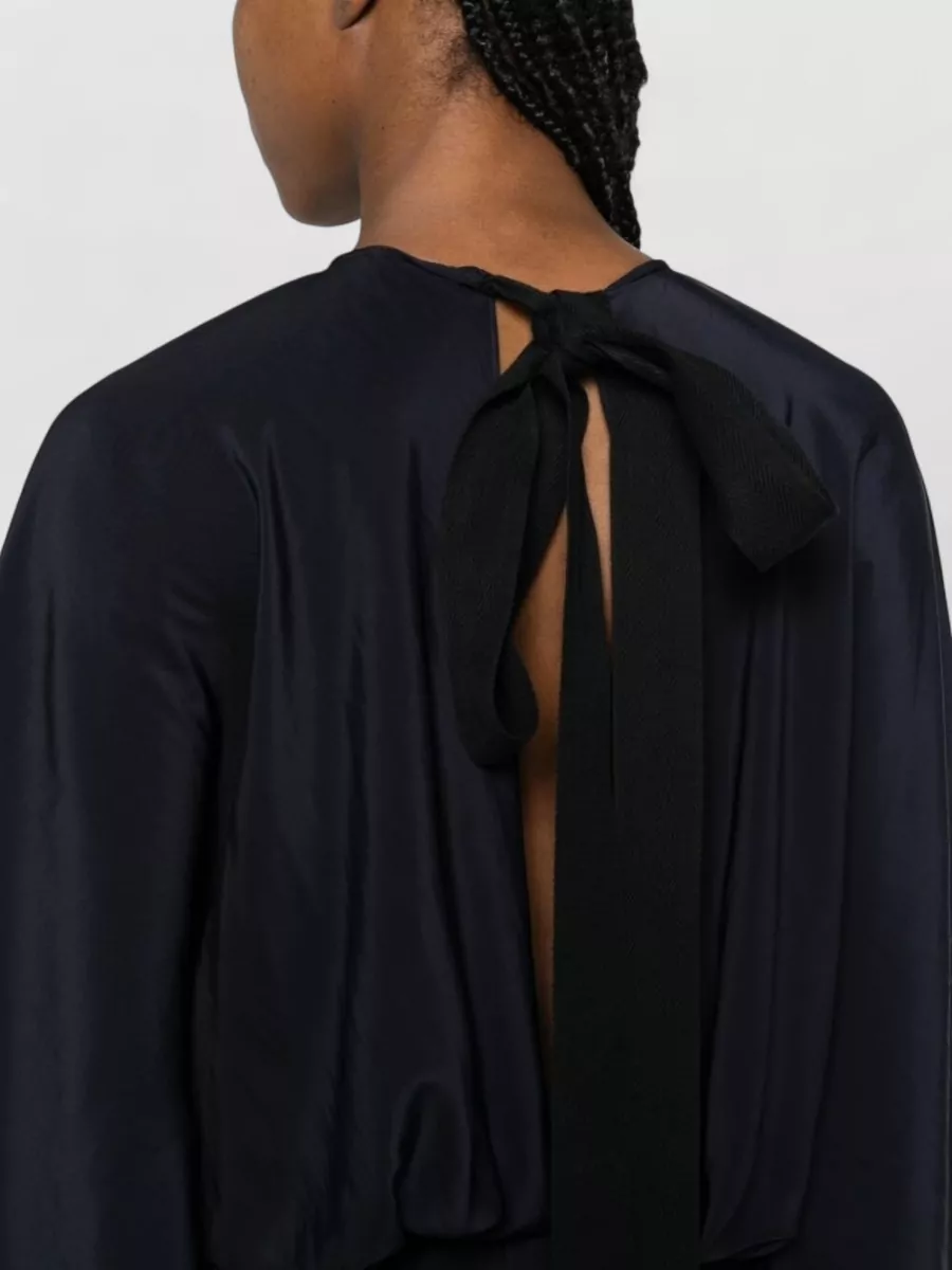 Lanvin Gathered Long-Sleeve Maxi Dress