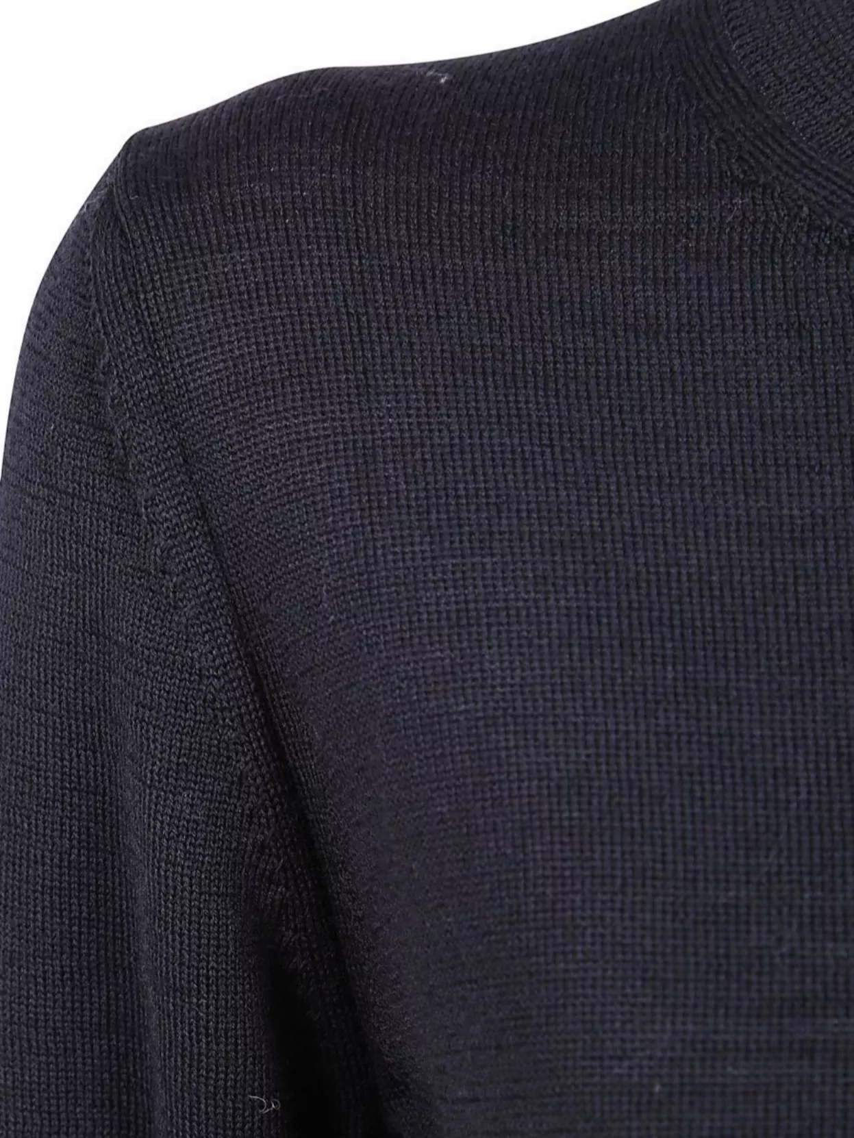 Comme Des Garçons Crew Neck Long Sleeve Ribbed Knit Sweater