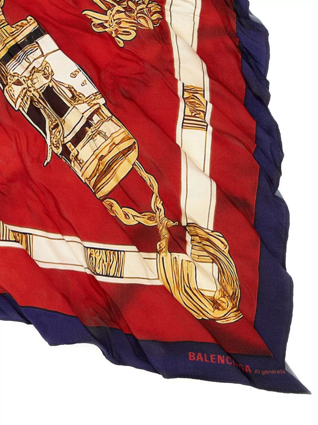 Balenciaga Twill Scarf With Bold Print Design