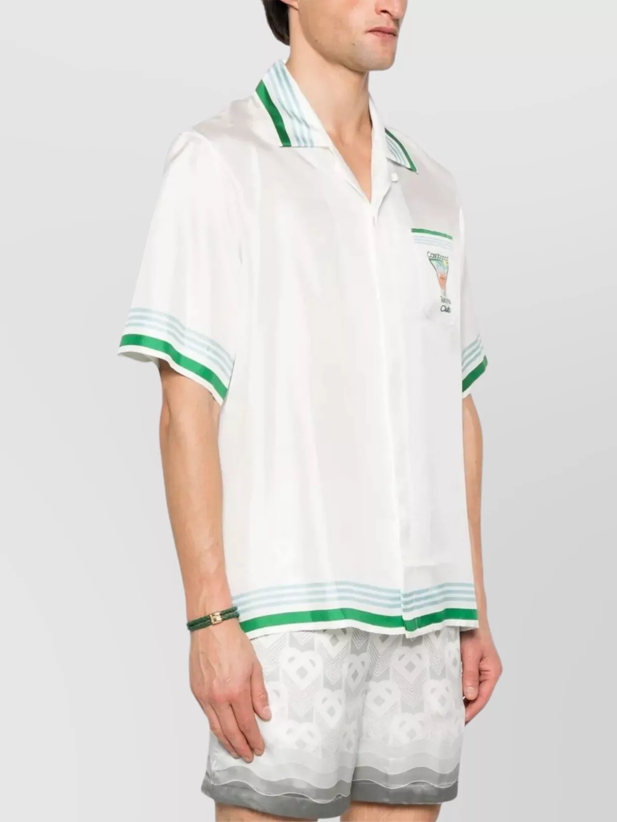 Casablanca Cuban Collar Short Sleeve Shirt