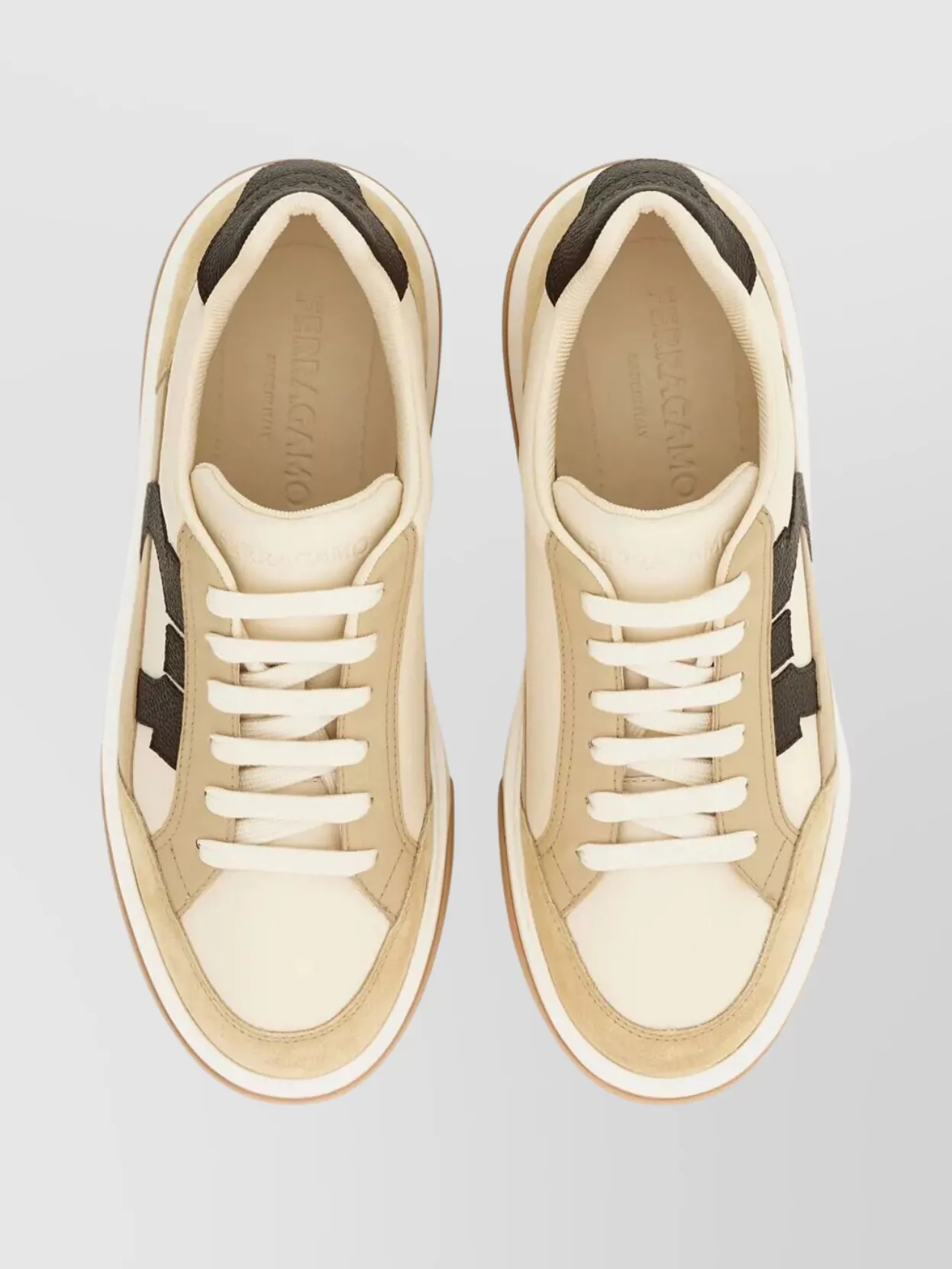 Ferragamo Cassina Sneakers With Suede And Leather