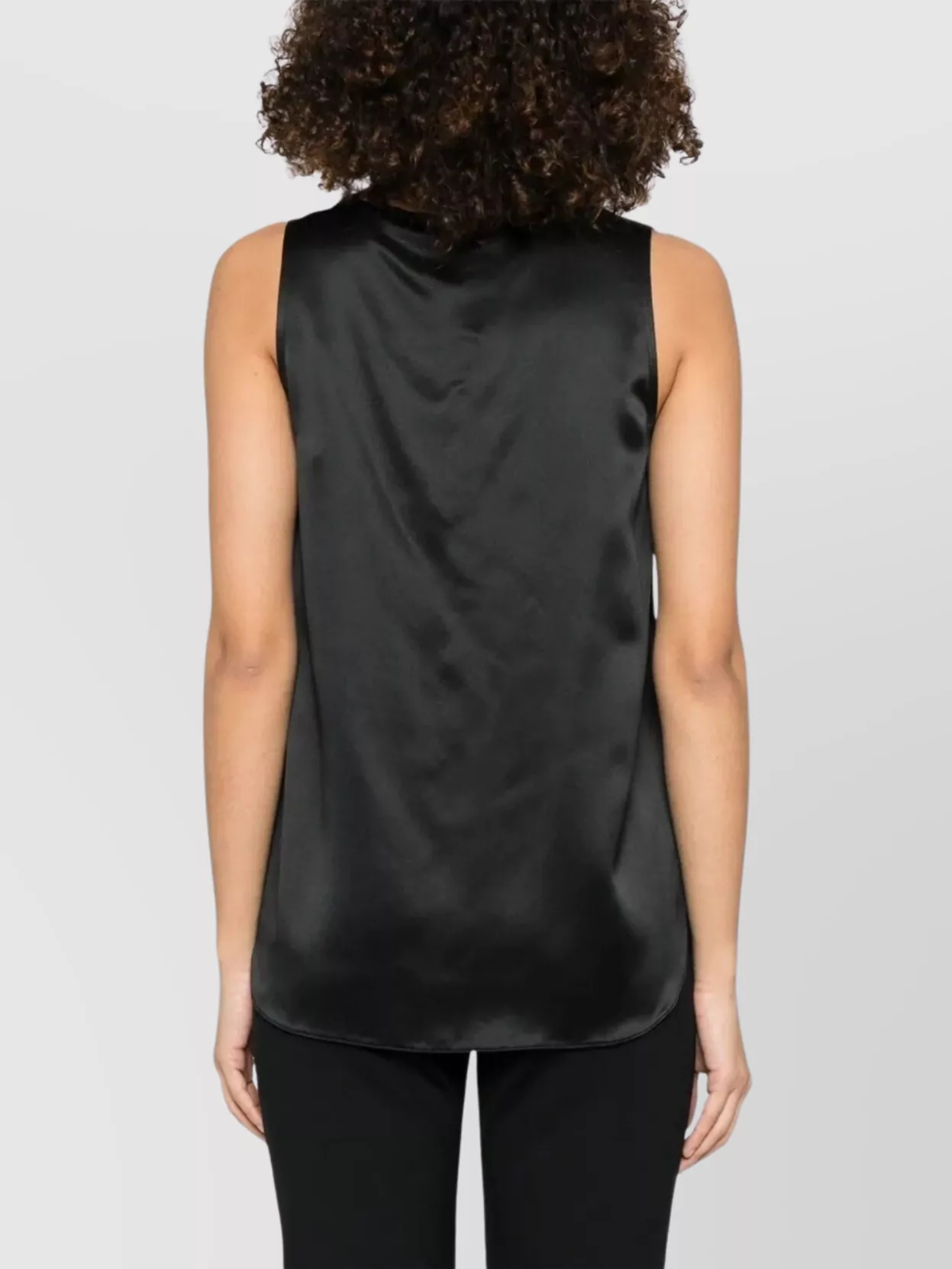 Max Mara Filly Sleeveless U-Neck Top With Side Slits