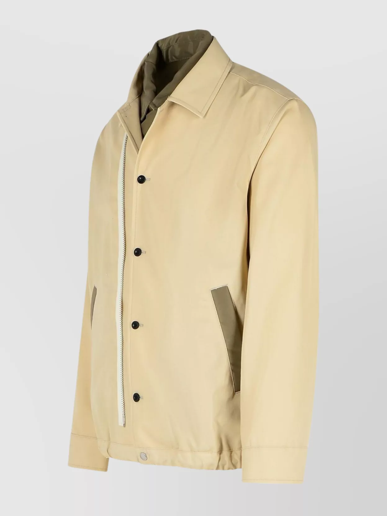 Sacai Cotton Jacket With Elasticated Hem And Collar