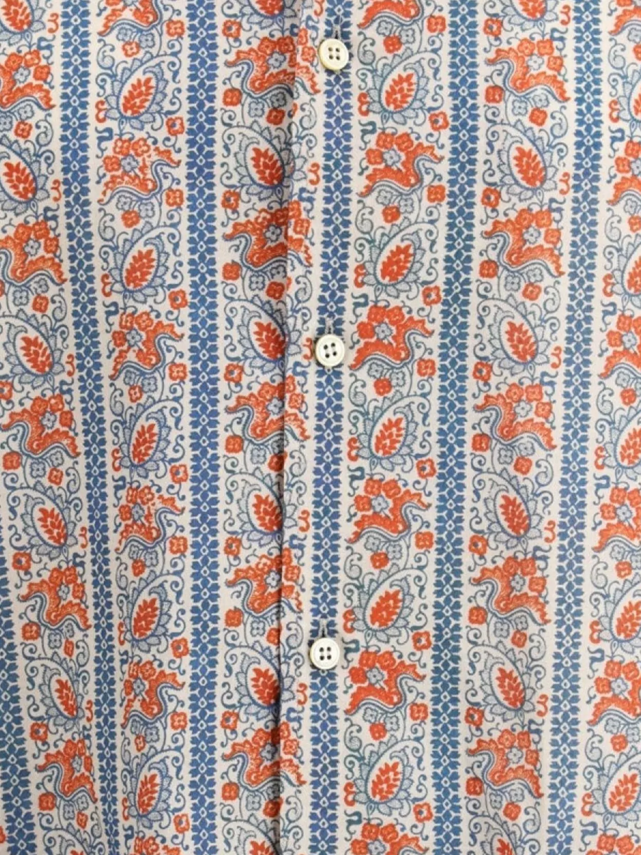Valentino Paisley Pattern Shirt With Lapels And Pockets