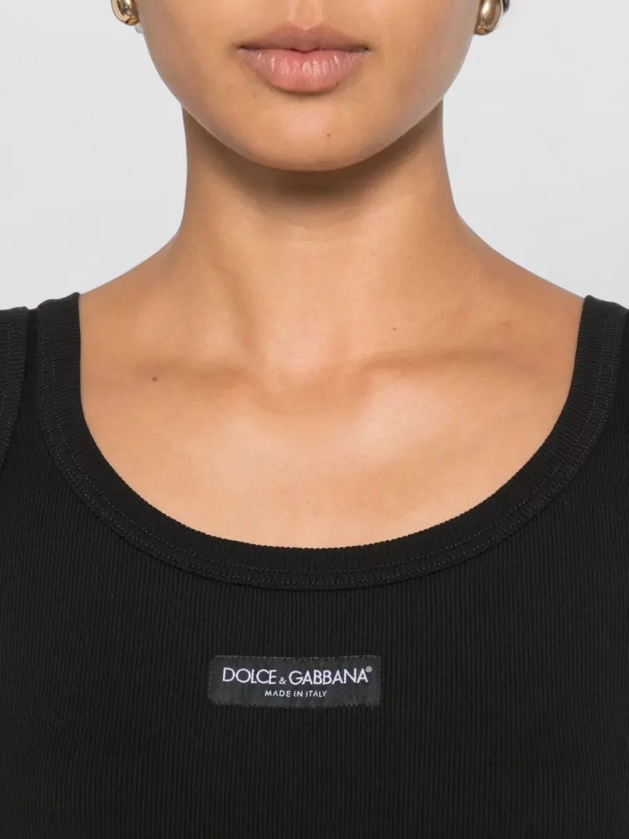 Dolce&Gabbana Cotton Ribbed Tank Top