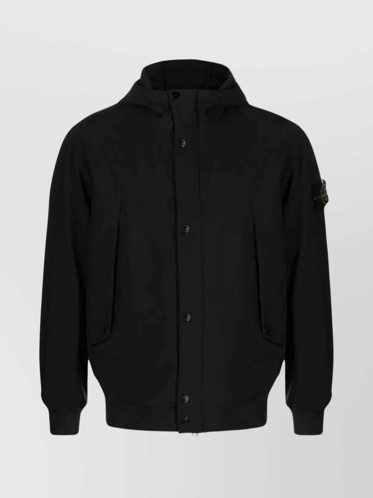 Shop Stone Island Hooded With Hidden Pockets In Black