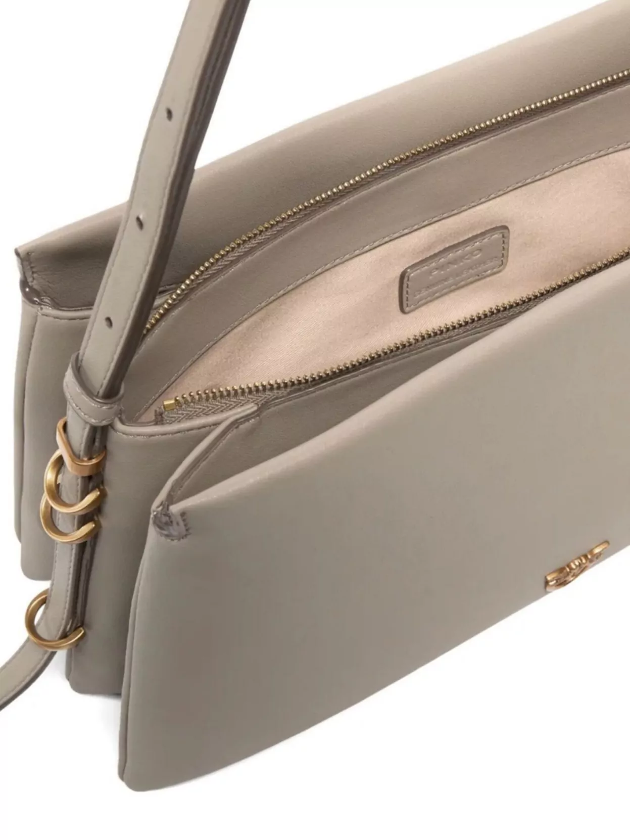 Pinko Calfskin Leather Shoulder Bag